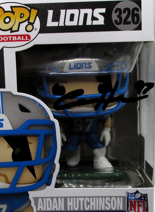 Aidan Hutchinson Signed Funko In Case With COA (152172) (Lions)