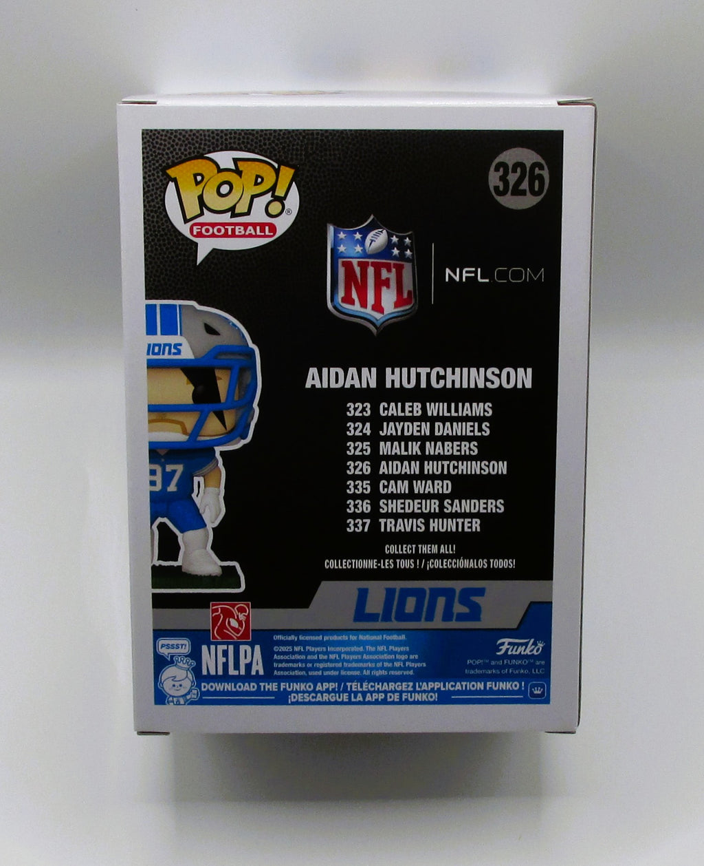 Aidan Hutchinson Signed Funko In Case With COA (152172) (Lions)