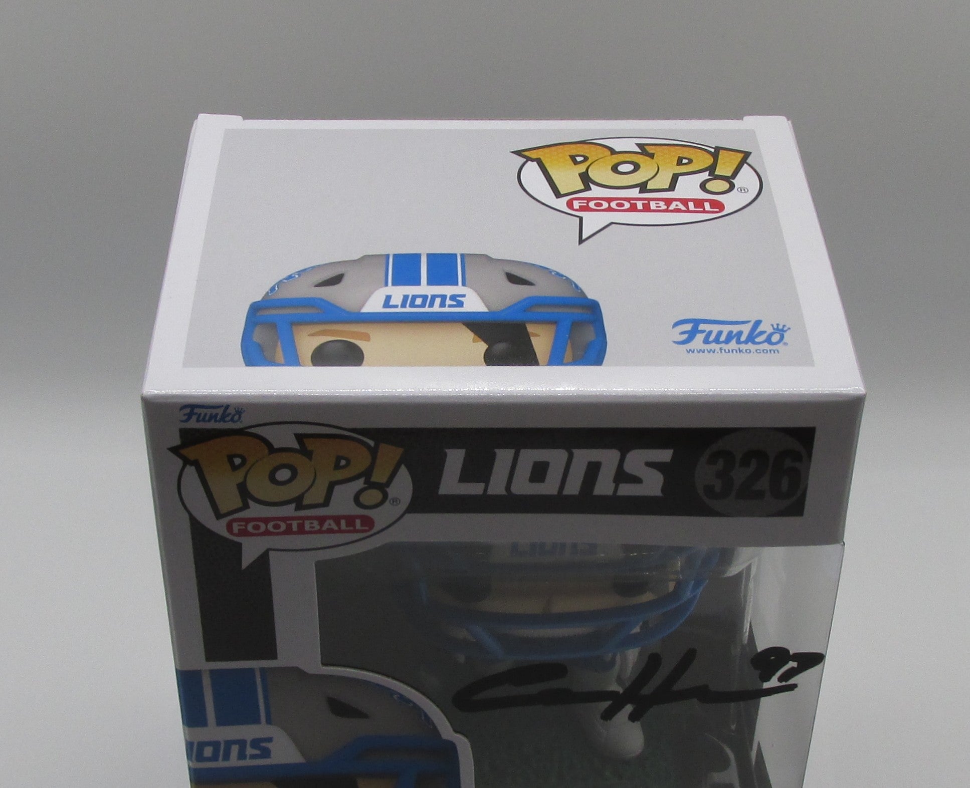Aidan Hutchinson Signed Funko In Case With COA (152172) (Lions)