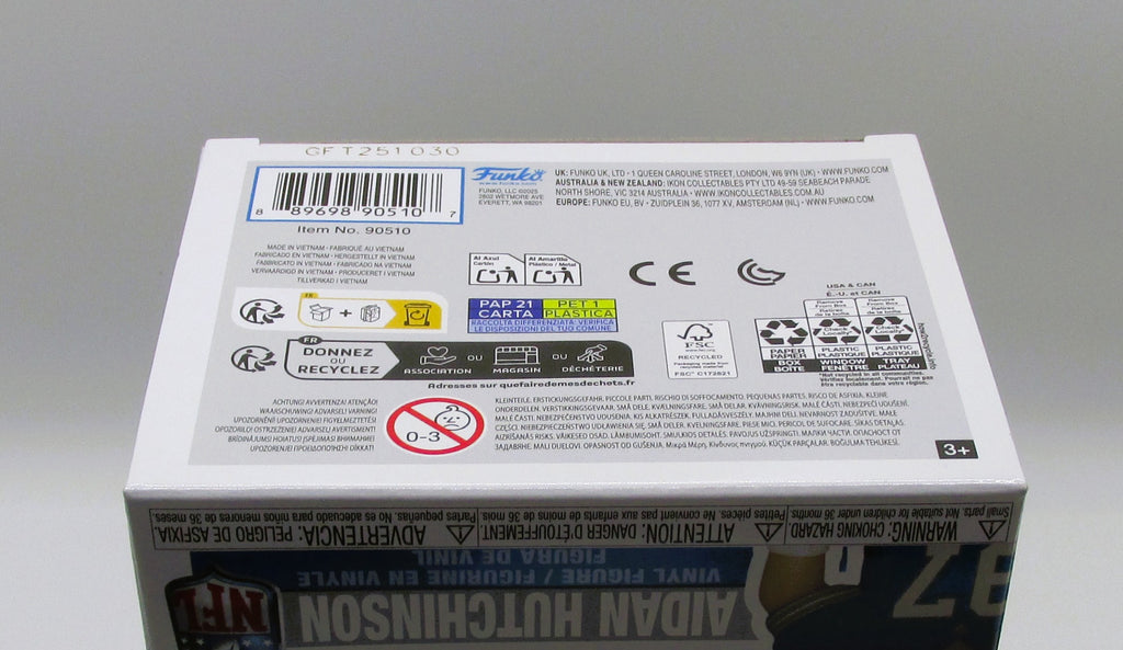 Aidan Hutchinson Signed Funko In Case With COA (152172) (Lions)