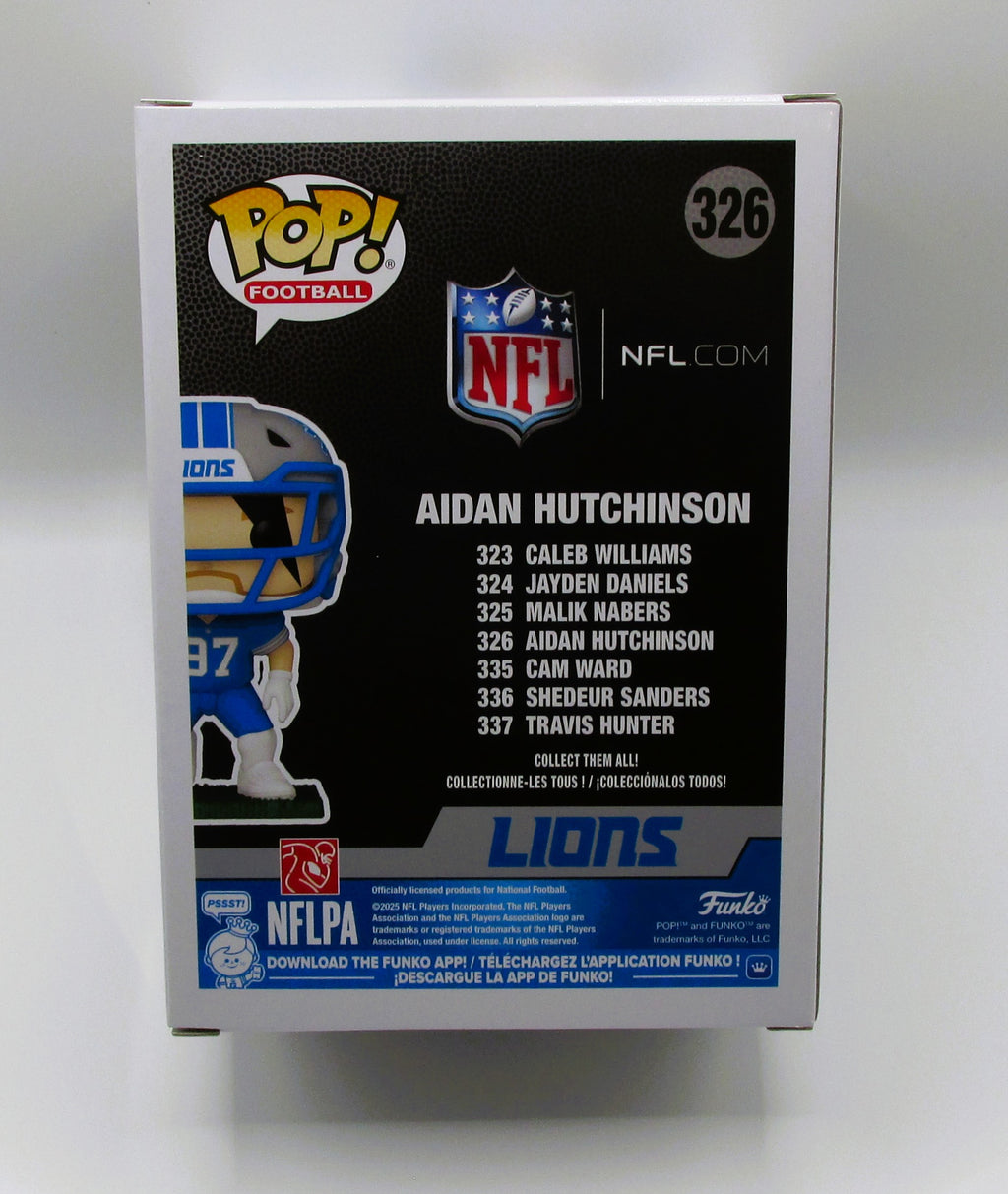 Aidan Hutchinson Signed Funko In Case With COA (152180) (Lions)