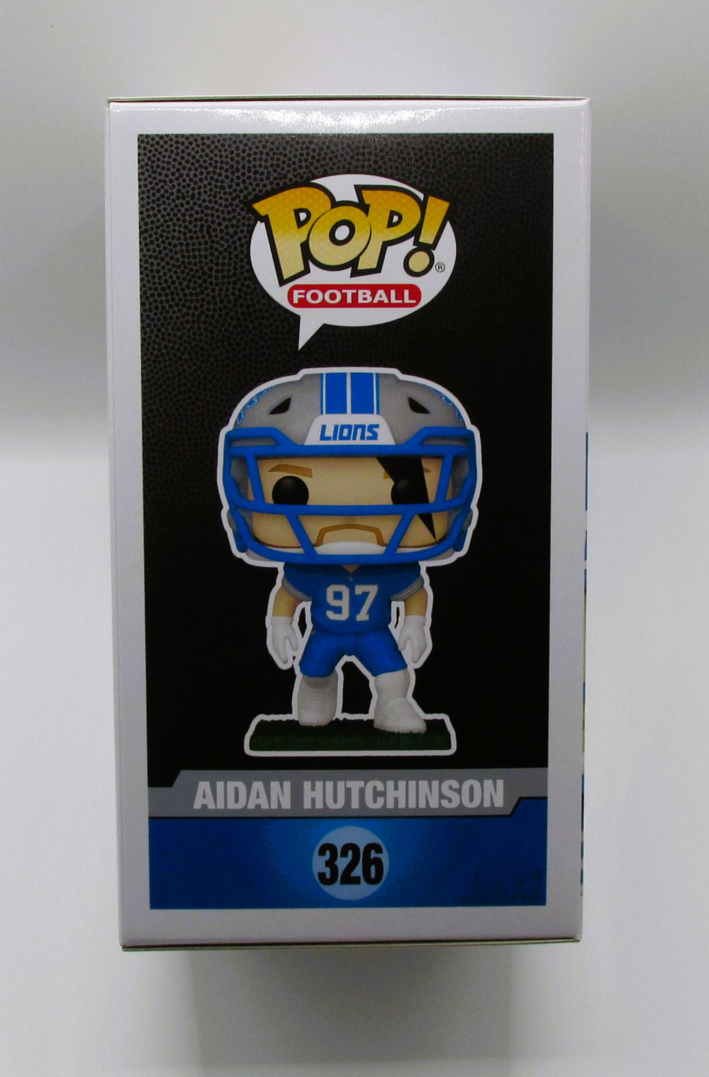 Aidan Hutchinson Signed Funko In Case With COA (152180) (Lions)