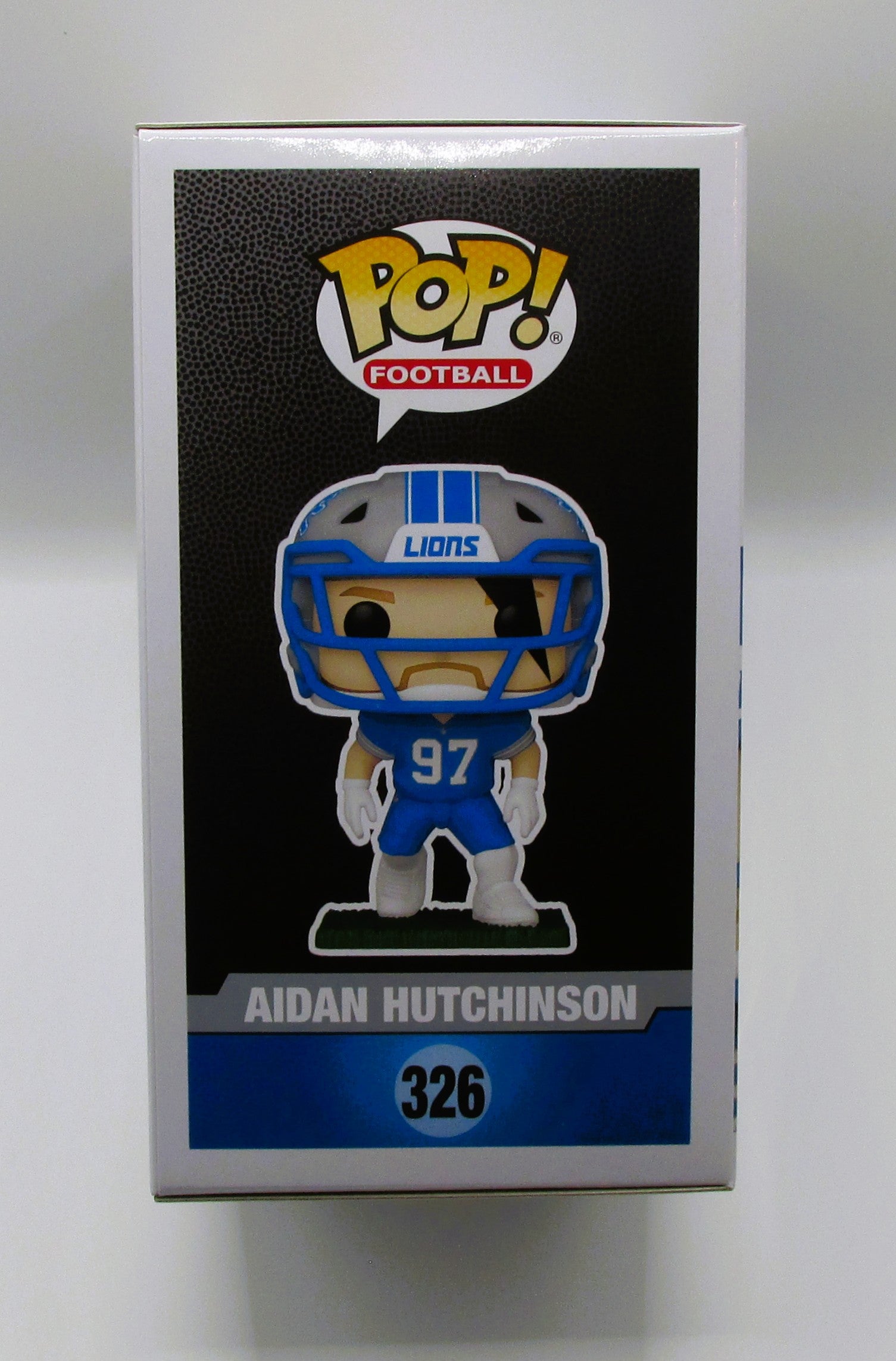 Aidan Hutchinson Signed Funko In Case With COA (152180) (Lions)