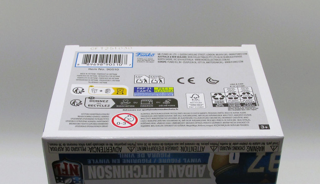 Aidan Hutchinson Signed Funko In Case With COA (152180) (Lions)