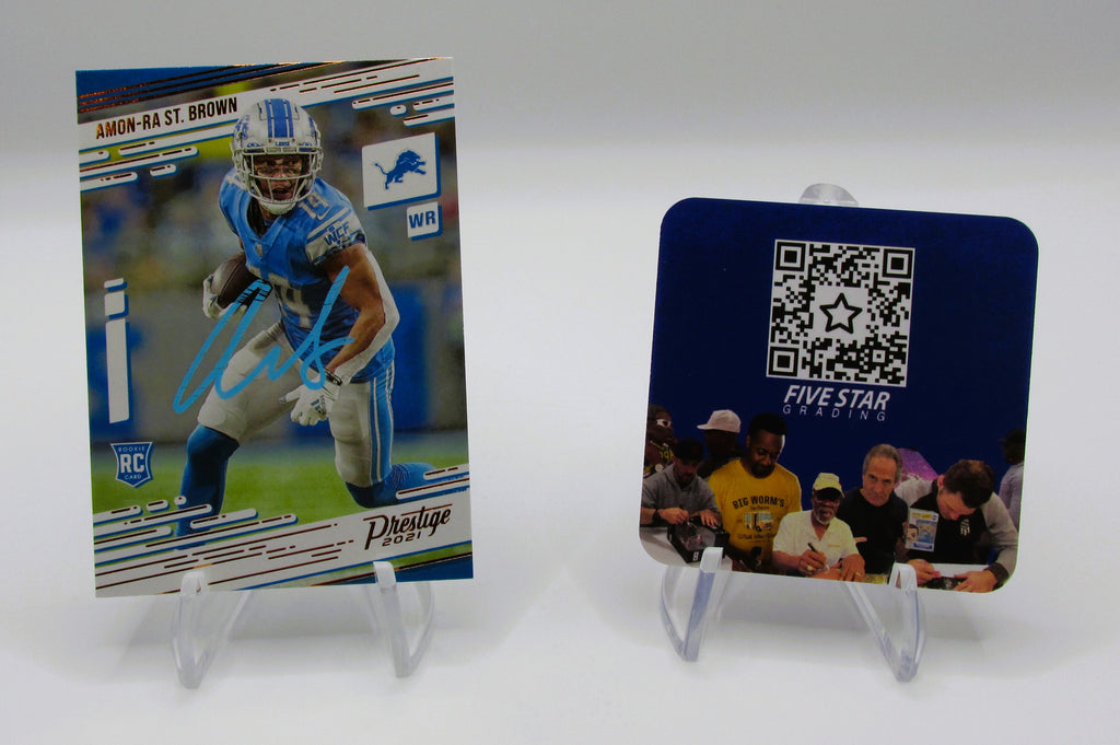 Amon-Ra St. Brown Signed Rookie Card With COA (456792) (Lions)