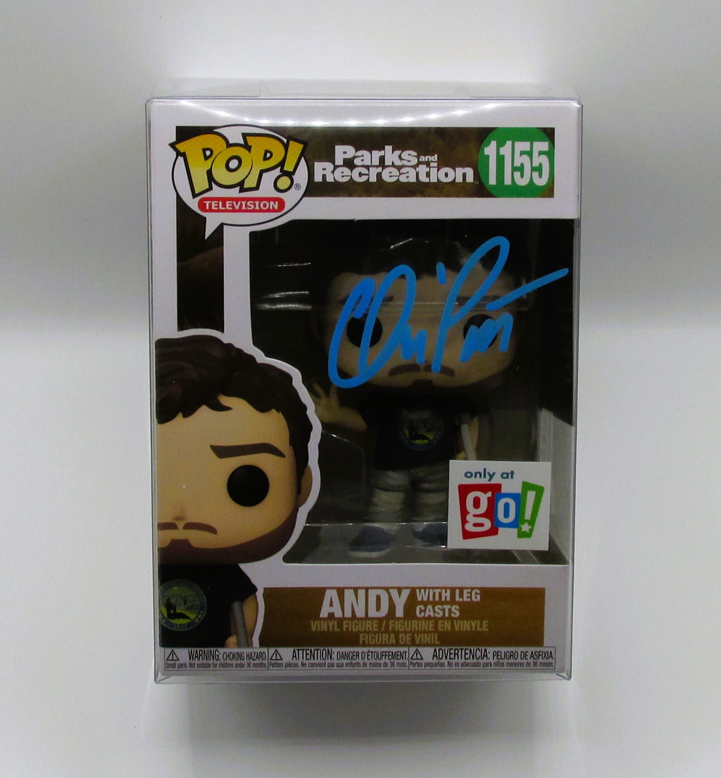 Andy Dwyer (Chris Pratt) Signed Funko In Case With COA (A52016) (Parks & Rec)