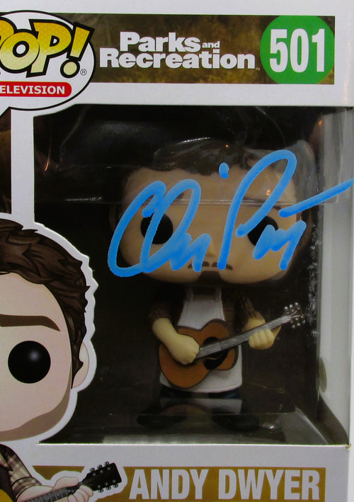 Andy Dwyer (Chris Pratt) Signed Funko In Case With COA (A52019) (Parks & Rec)