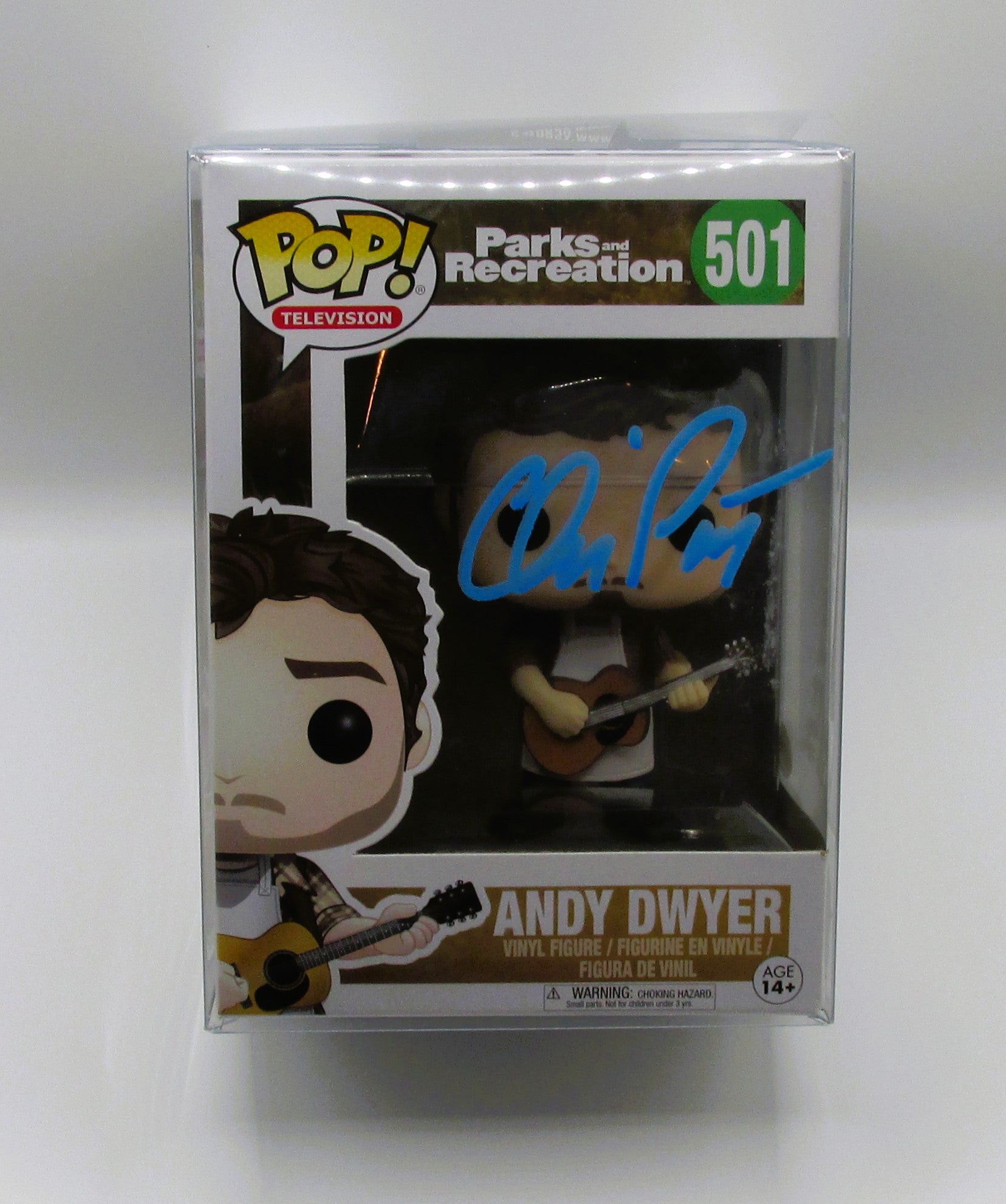 Andy Dwyer (Chris Pratt) Signed Funko In Case With COA (A52019) (Parks & Rec)