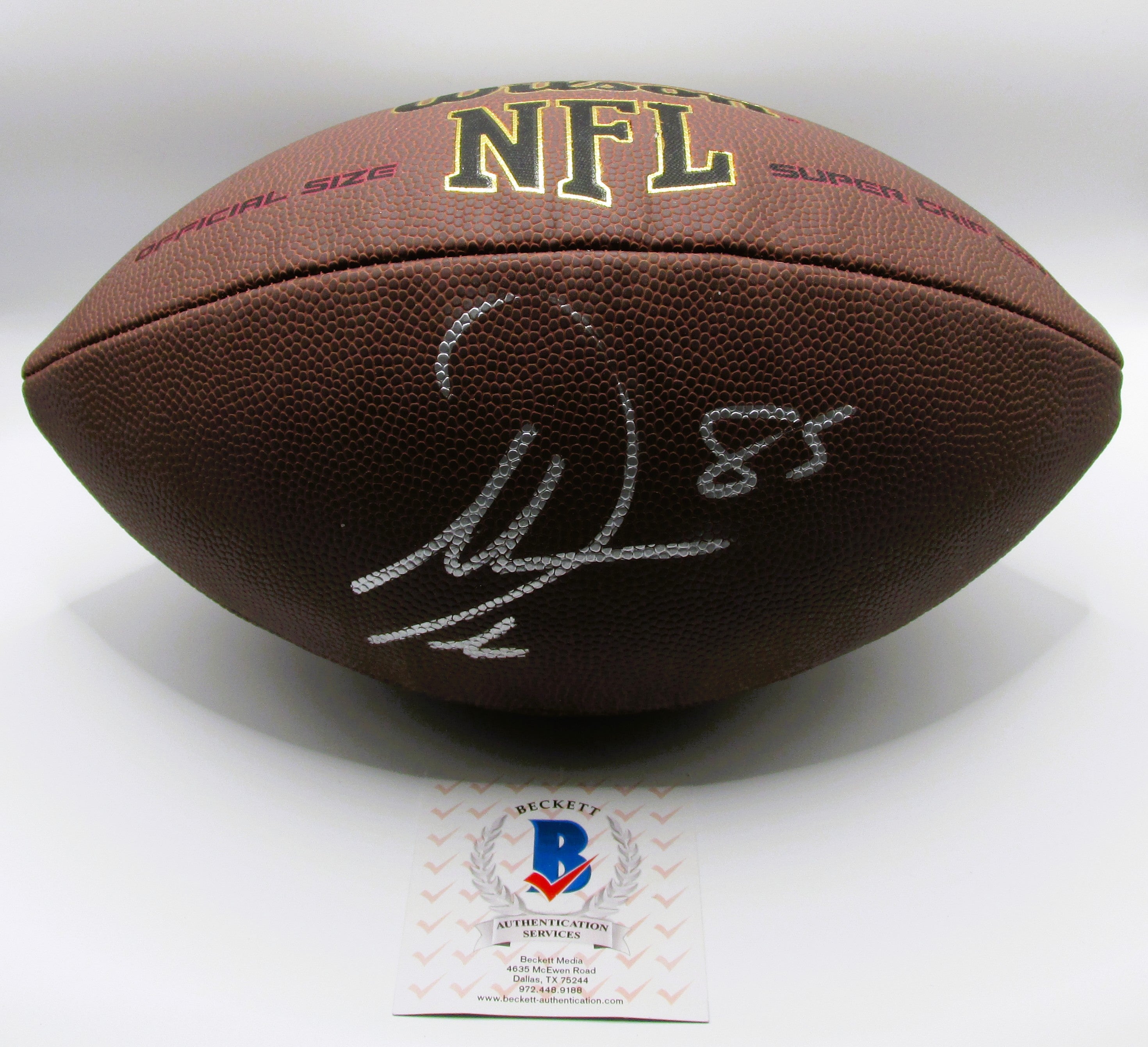Antonio Gates Signed Football With Beckett COA (WH57742) (Chargers)