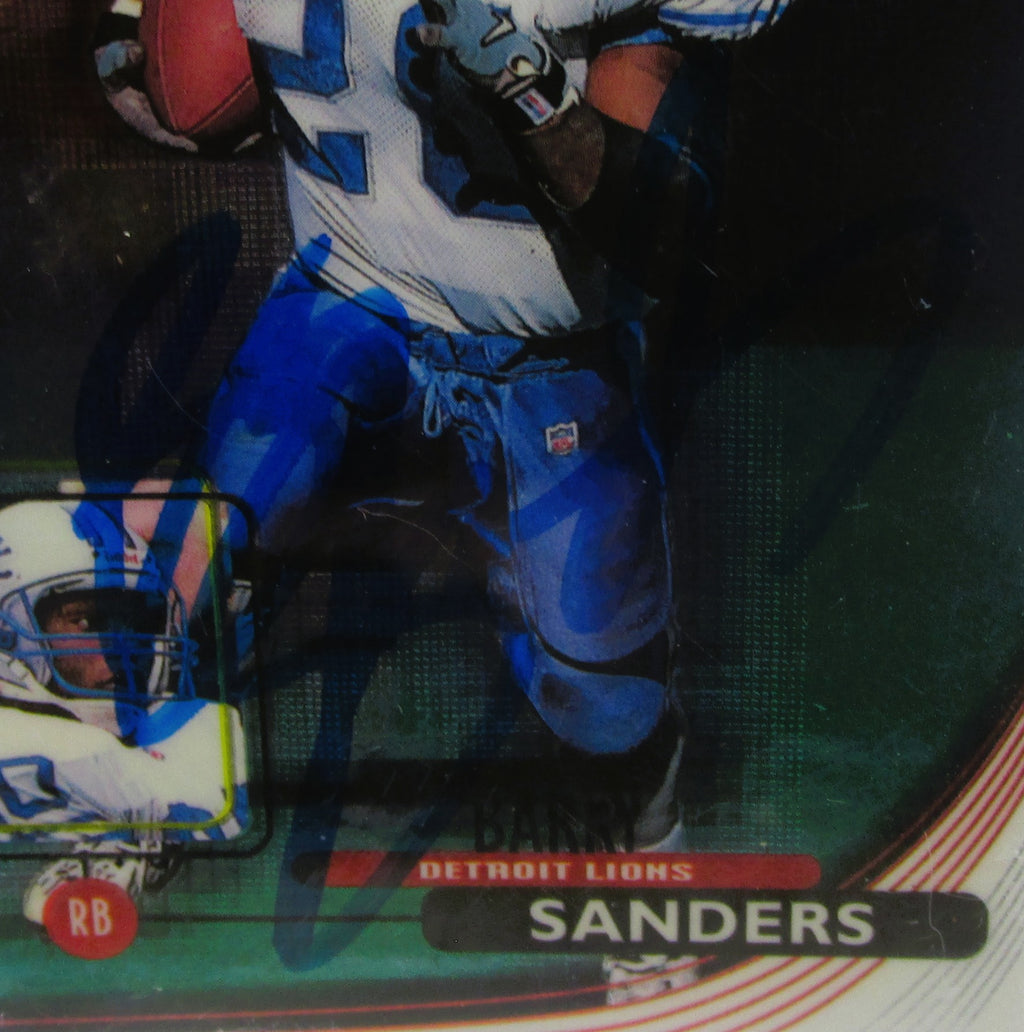 Barry Sanders Signed Card With COA (PC484893) (Lions)