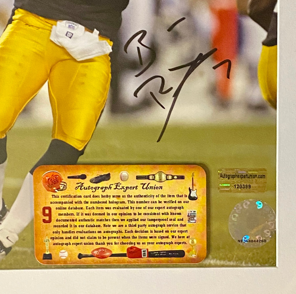Ben Roethlisburger Signed and Framed 8x10 Photo With COA (120399) (Steelers)