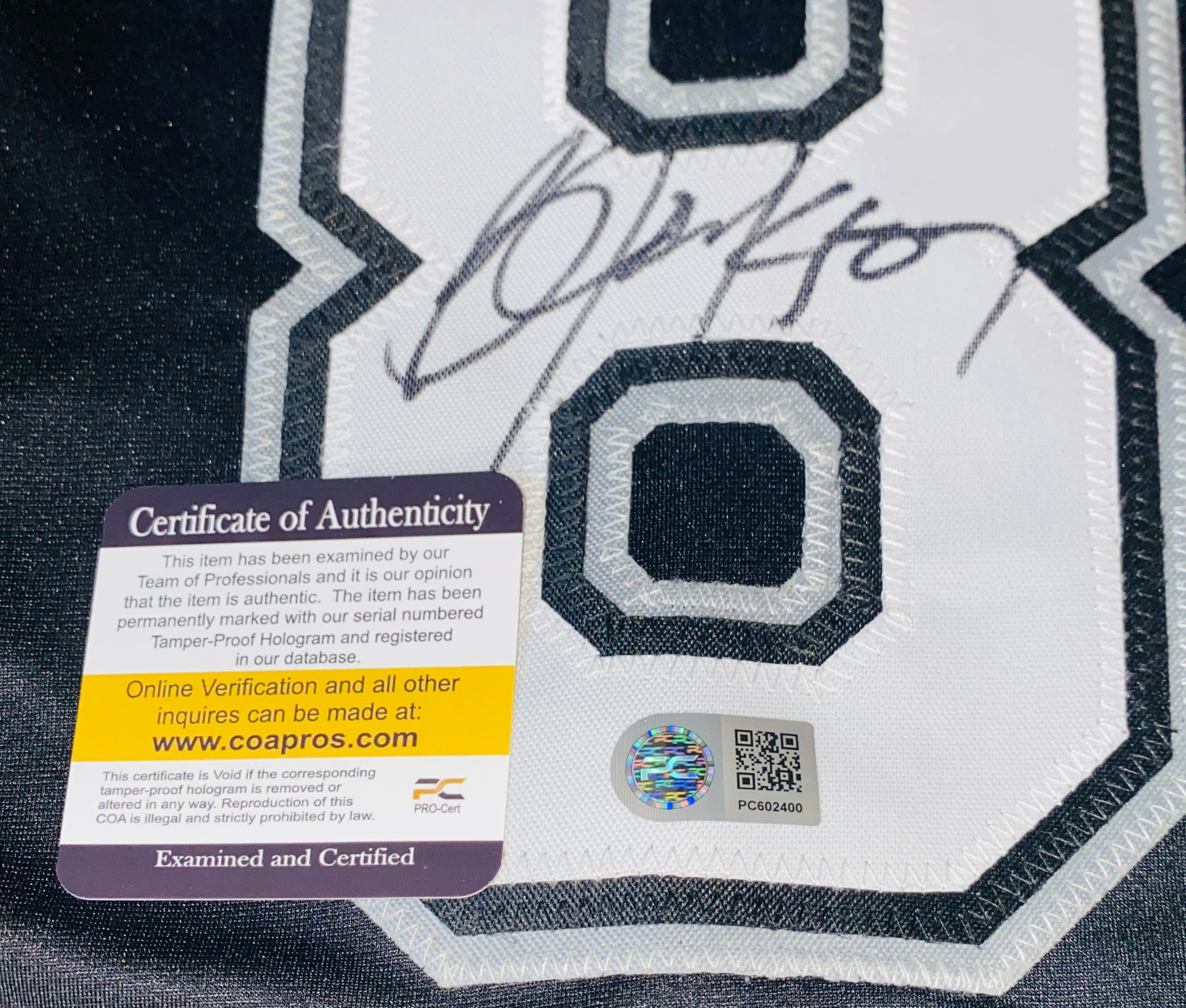 Bo Jackson Signed Jersey With COA (PC602400) (White Sox)
