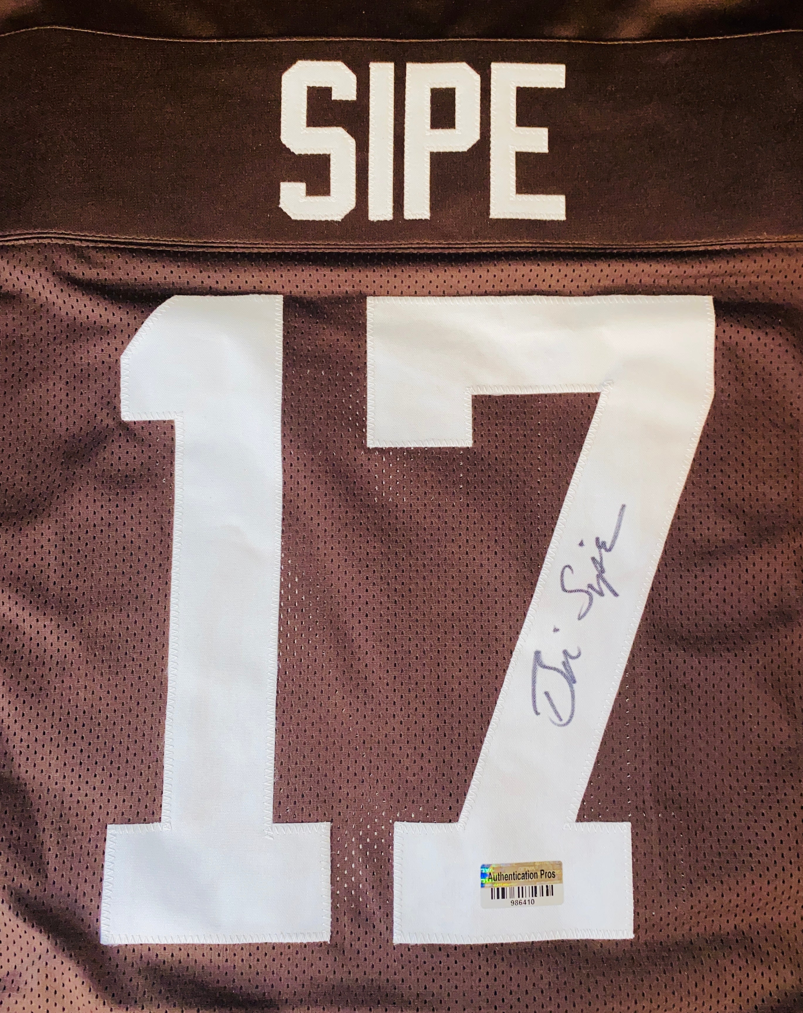 Brian Sipe Signed Jersey With COA (986410) (Browns)