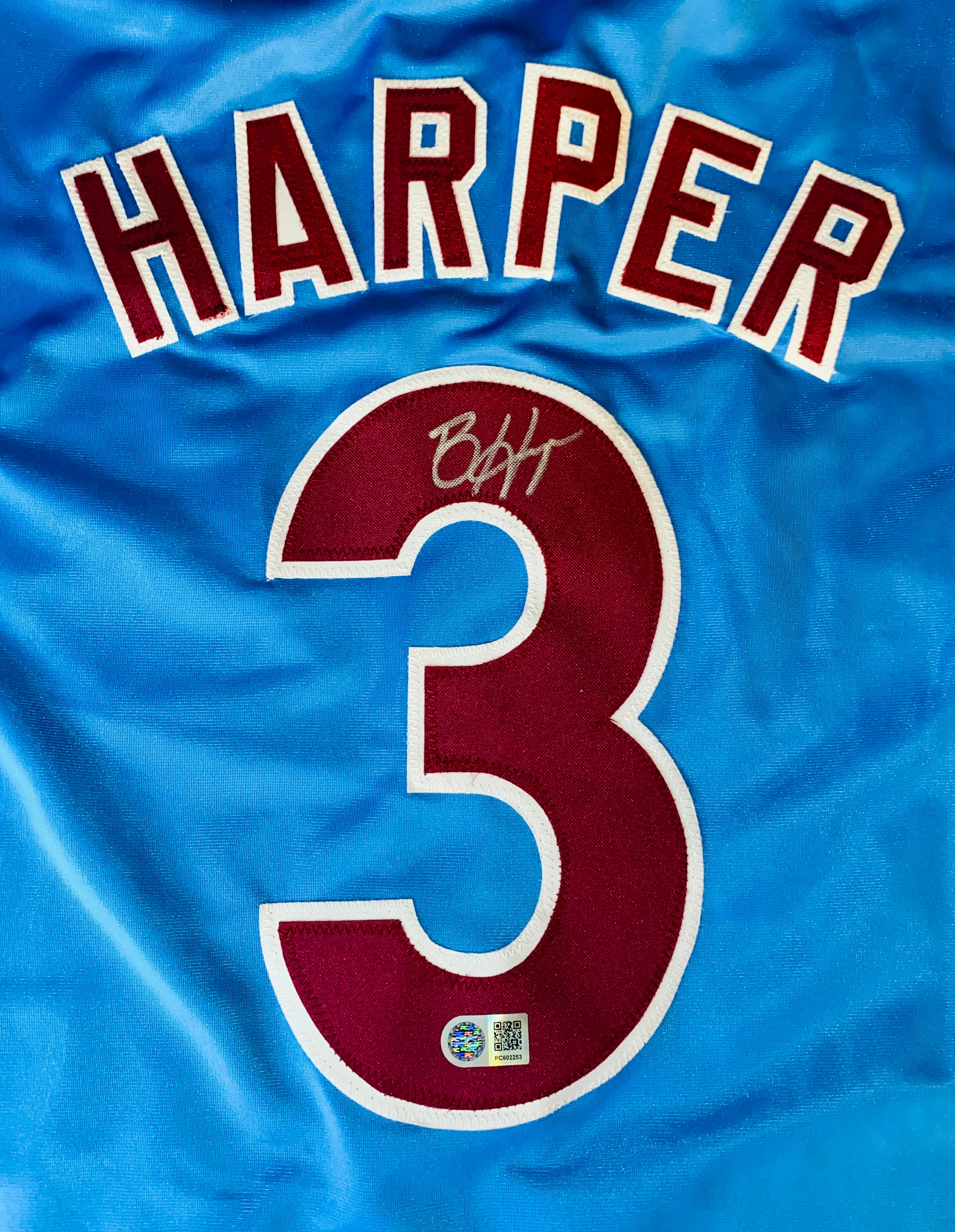 Bryce Harper Signed Jersey With COA (PC602253) (Phillies)