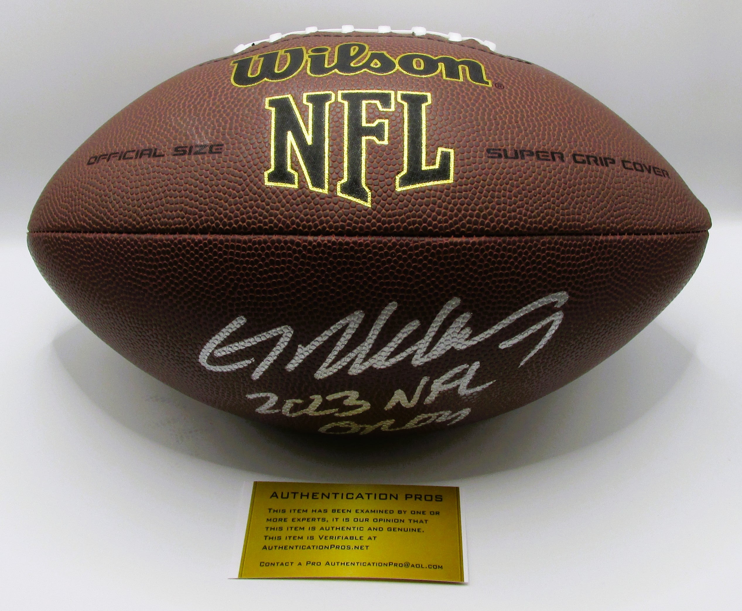CJ Stroud Signed Football With 2024 NFL OROY Inscription And COA (Texans)