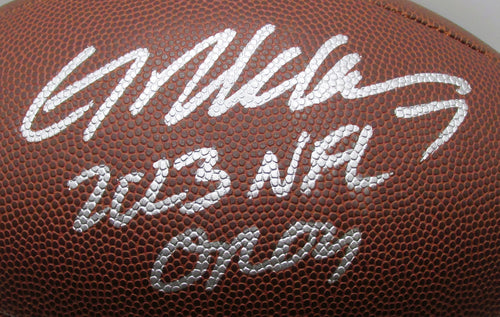 CJ Stroud Signed Football With 2023 NFL OROY Inscription And COA (Texans)
