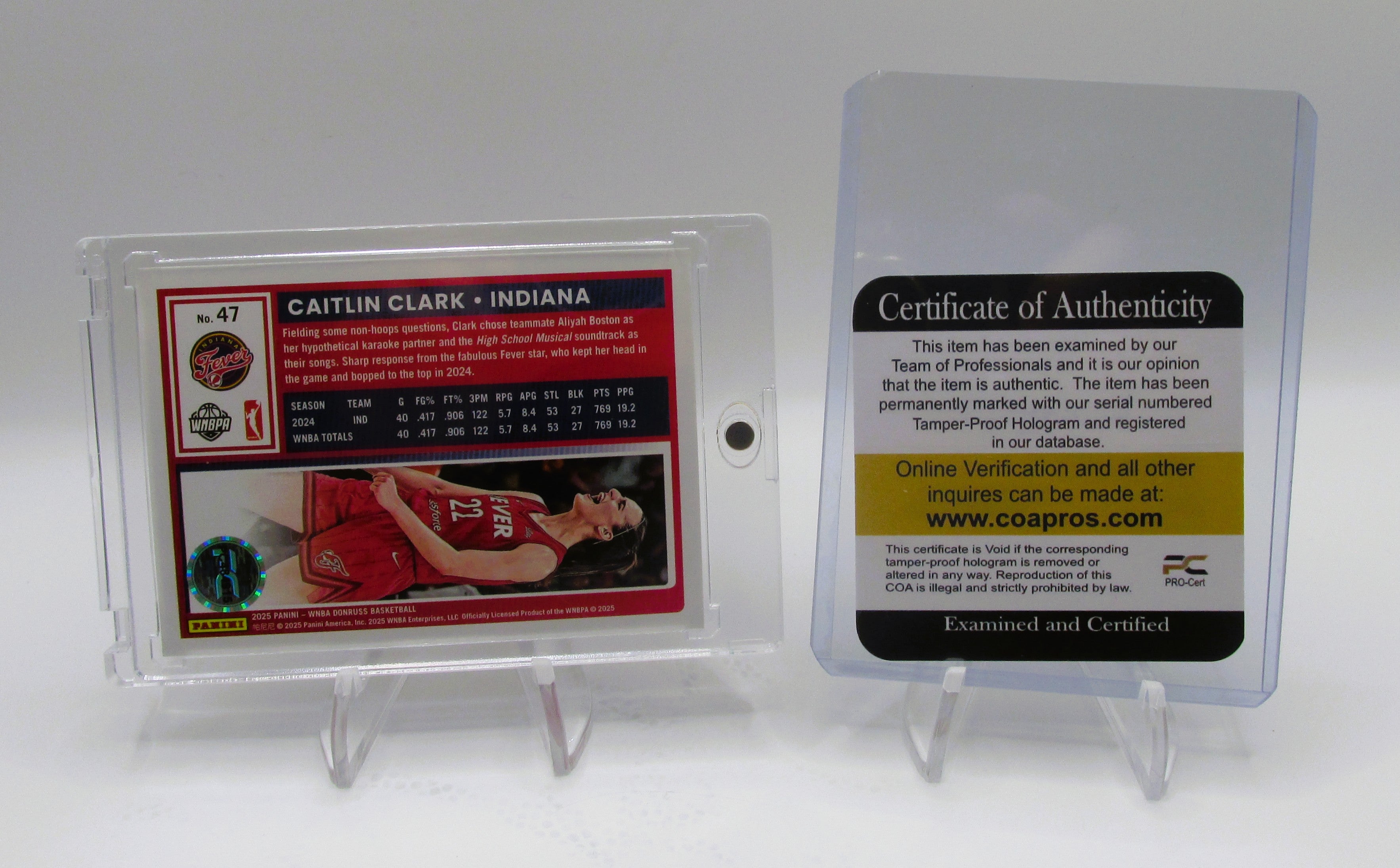 Caitlin Clark Signed Card With COA (PC484915) (Fever)