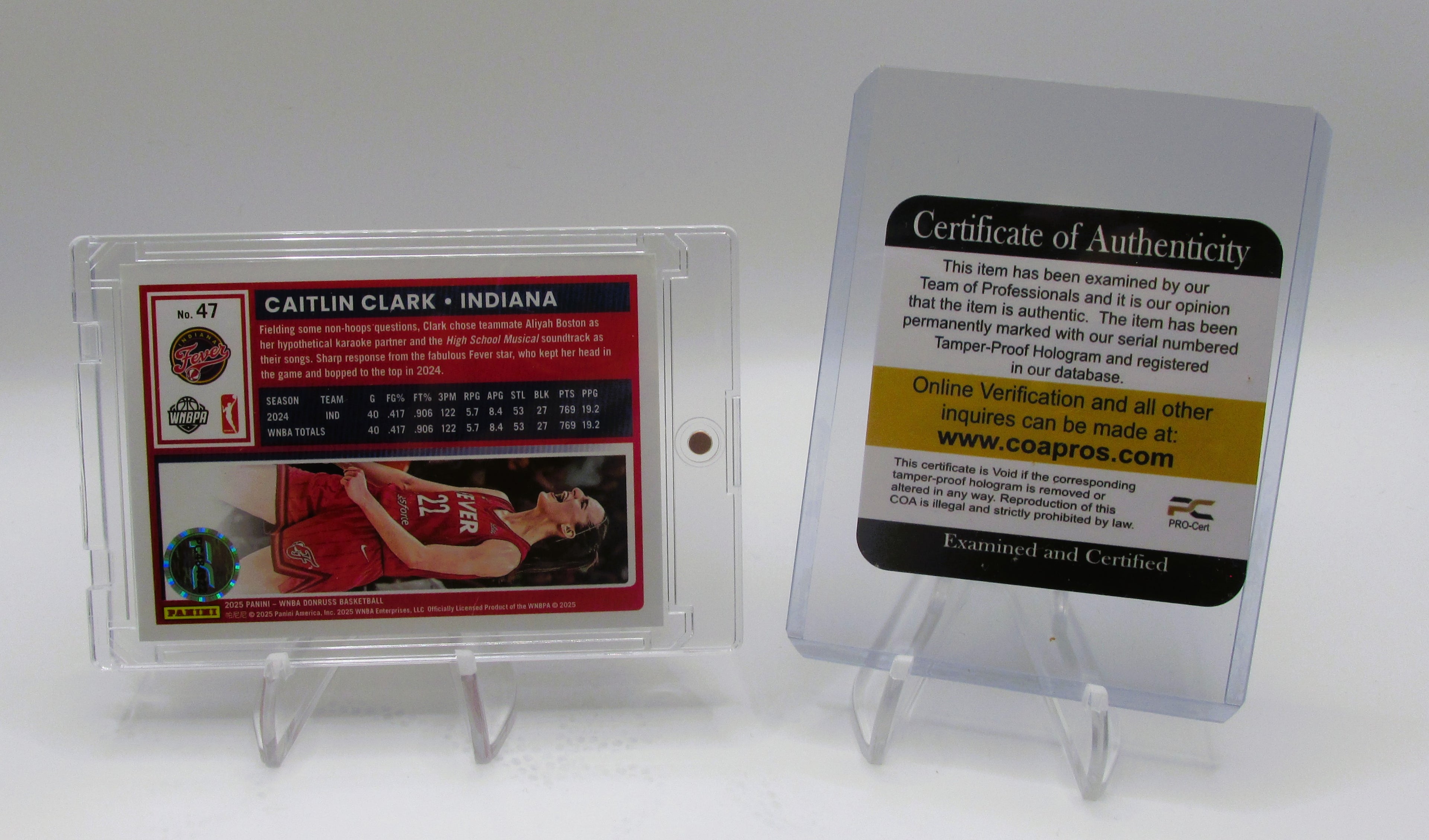 Caitlin Clark Signed Card With COA (PC484922) (Fever)