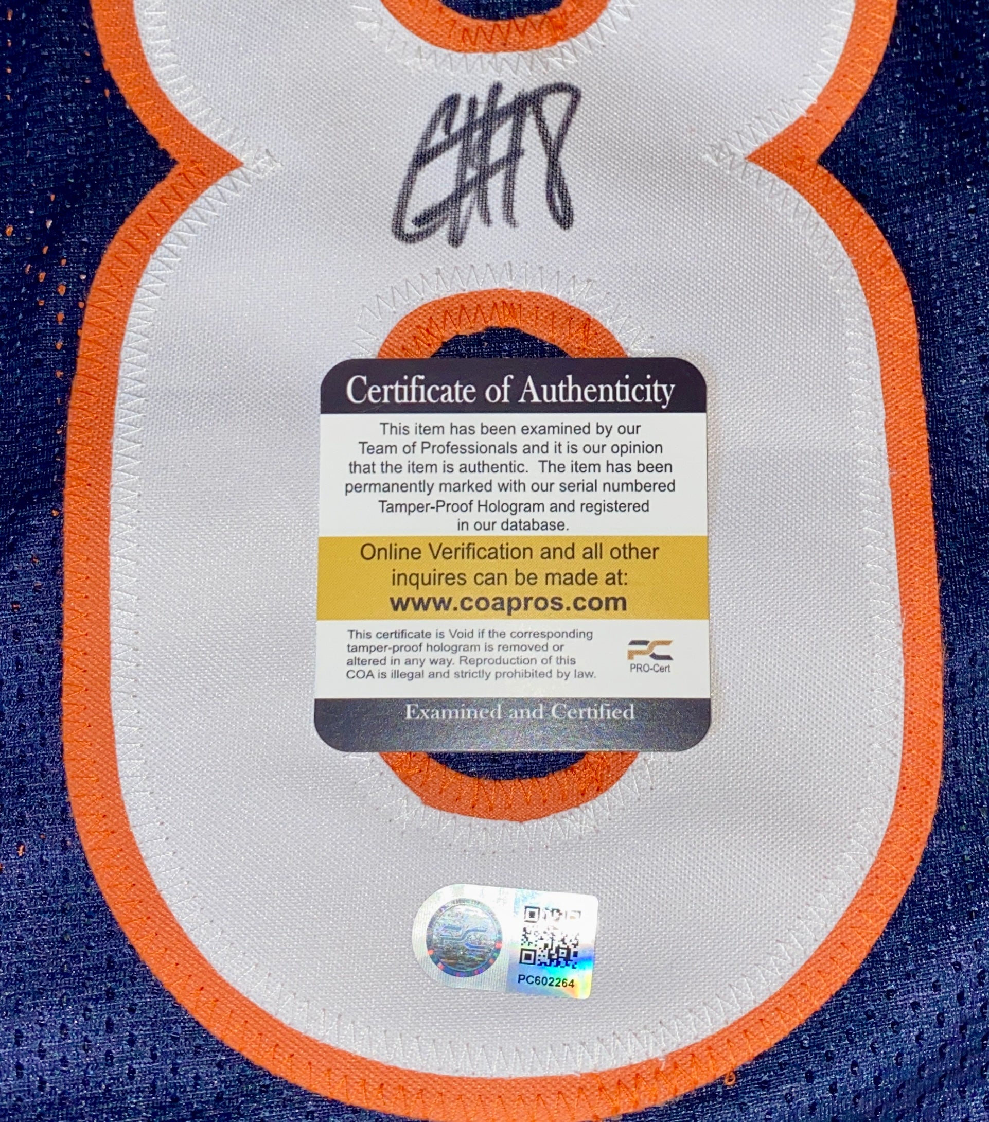 Caleb Williams Signed Jersey With COA (PC602264) (Bears)
