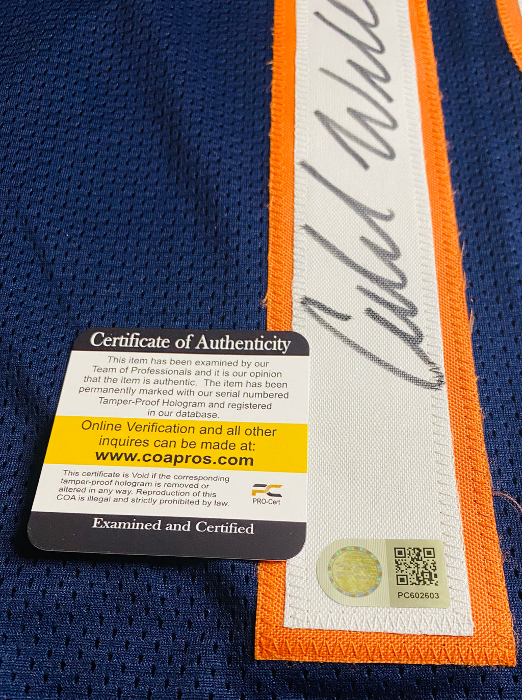 Caleb Williams Signed Jersey With COA (PC602603) (Bears)