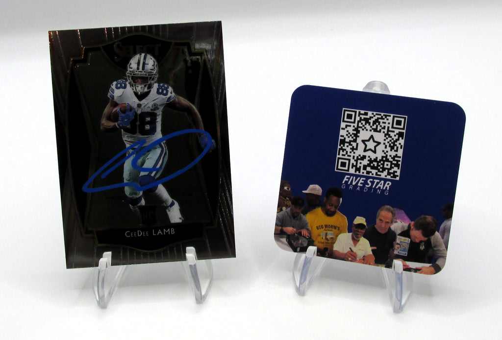 CeeDee Lamb Signed Rookie Card With COA (456779) (Cowboys)