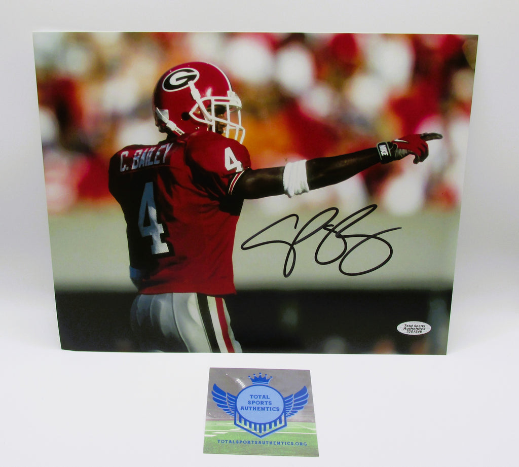 Champ Bailey Signed 8x10 Photo With COA (3201548) (Bulldogs, Broncos)