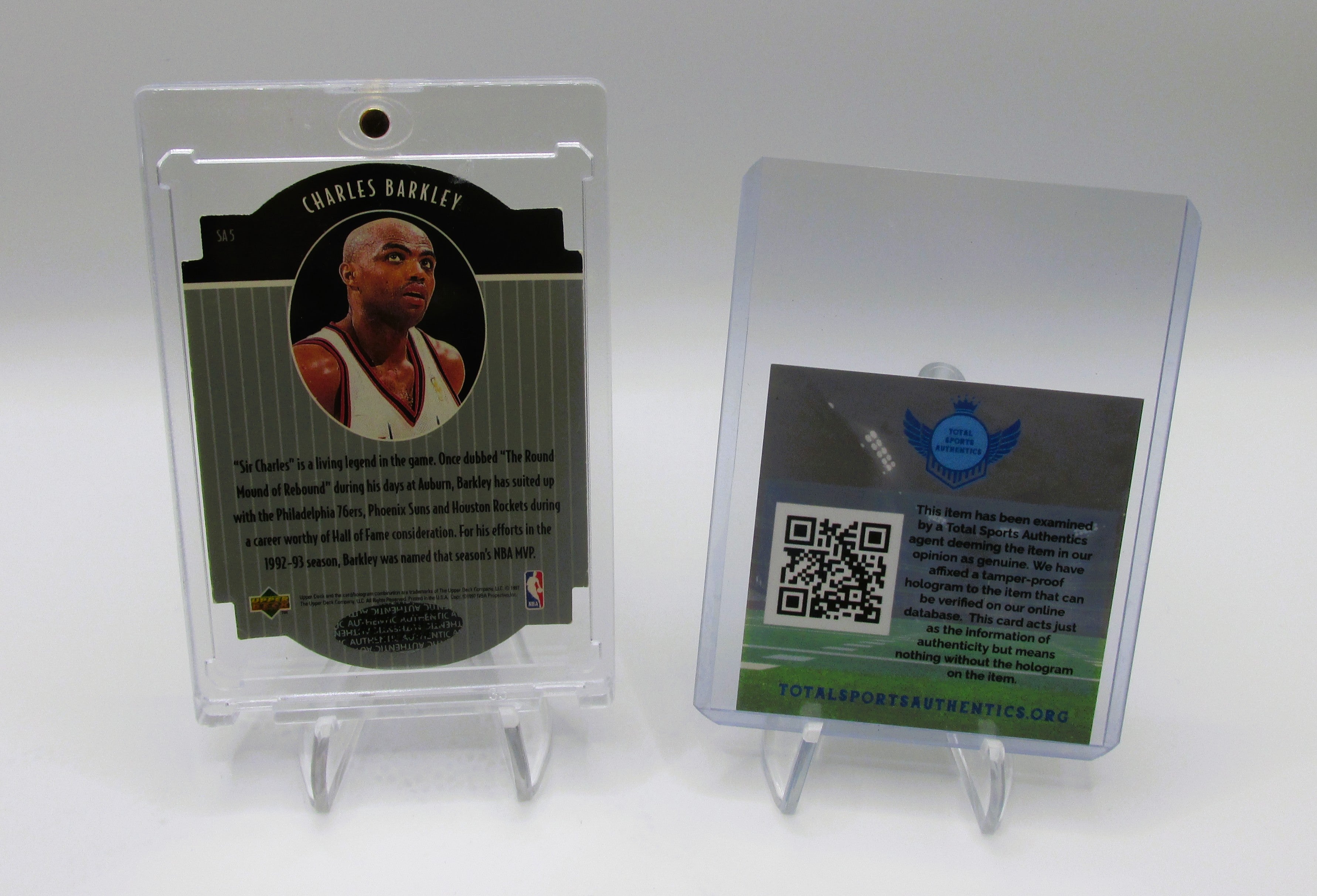 Charles Barkley Signed Card With COA (3202484) (Rockets)