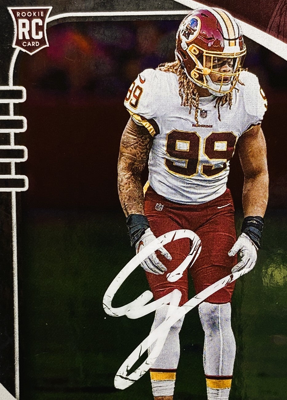Chase Young Signed Rookie Card With COA (438017) (Redskins), Commanders)