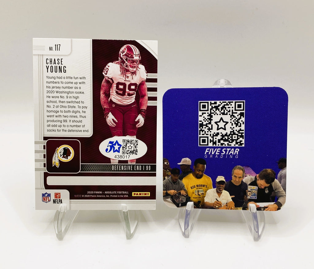 Chase Young Signed Rookie Card With COA (438017) (Redskins), Commanders)