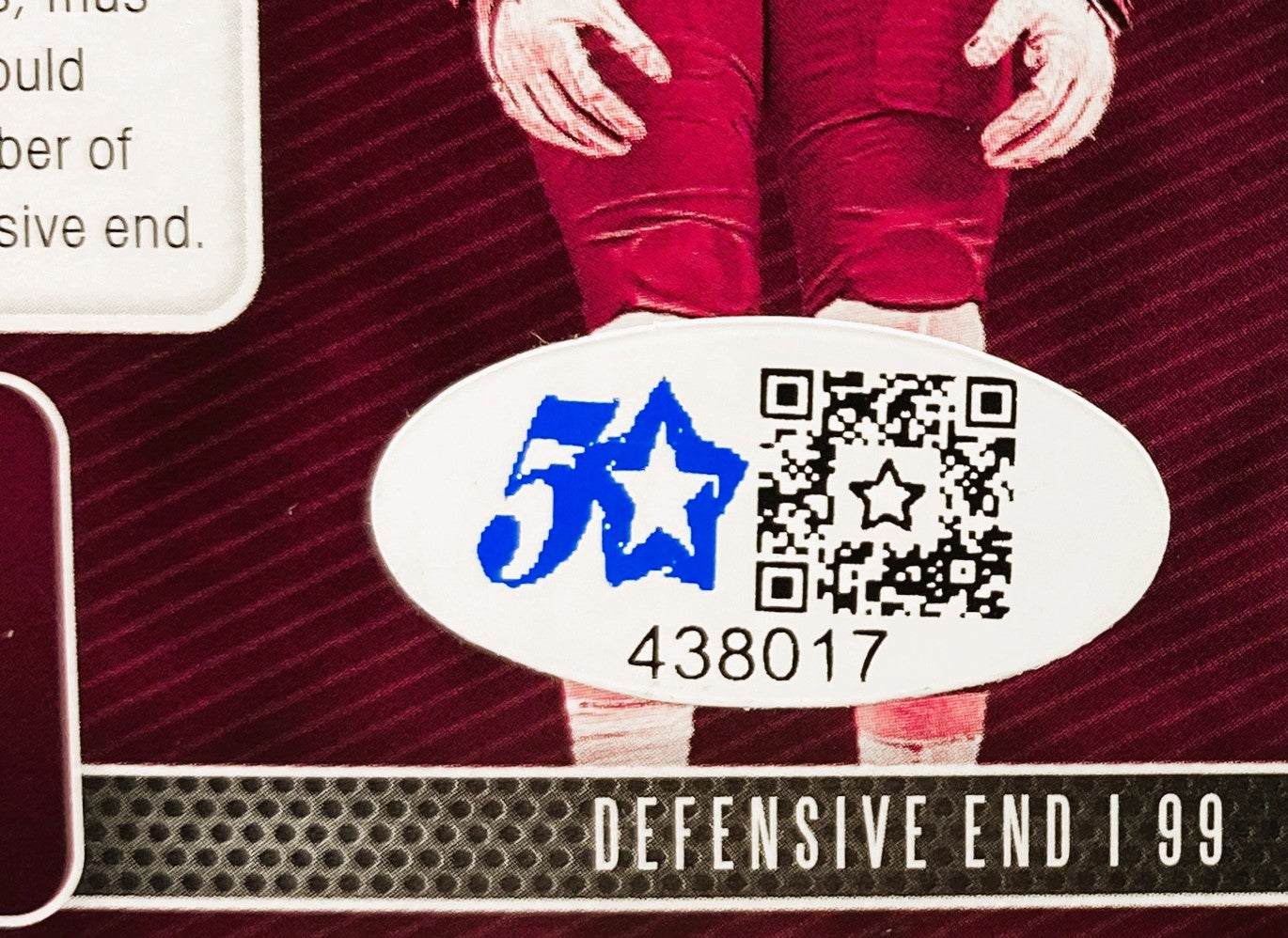 Chase Young Signed Rookie Card With COA (438017) (Redskins), Commanders)