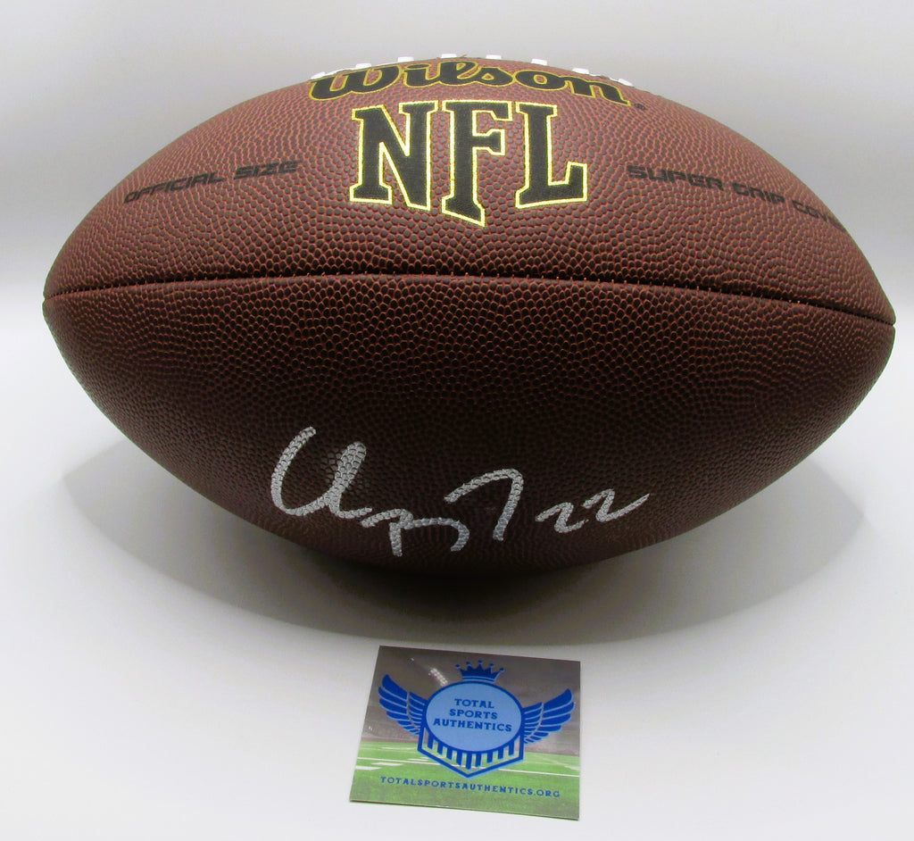 Christian McCaffrey Signed Football With COA (3200806) (49ers, Panthers)