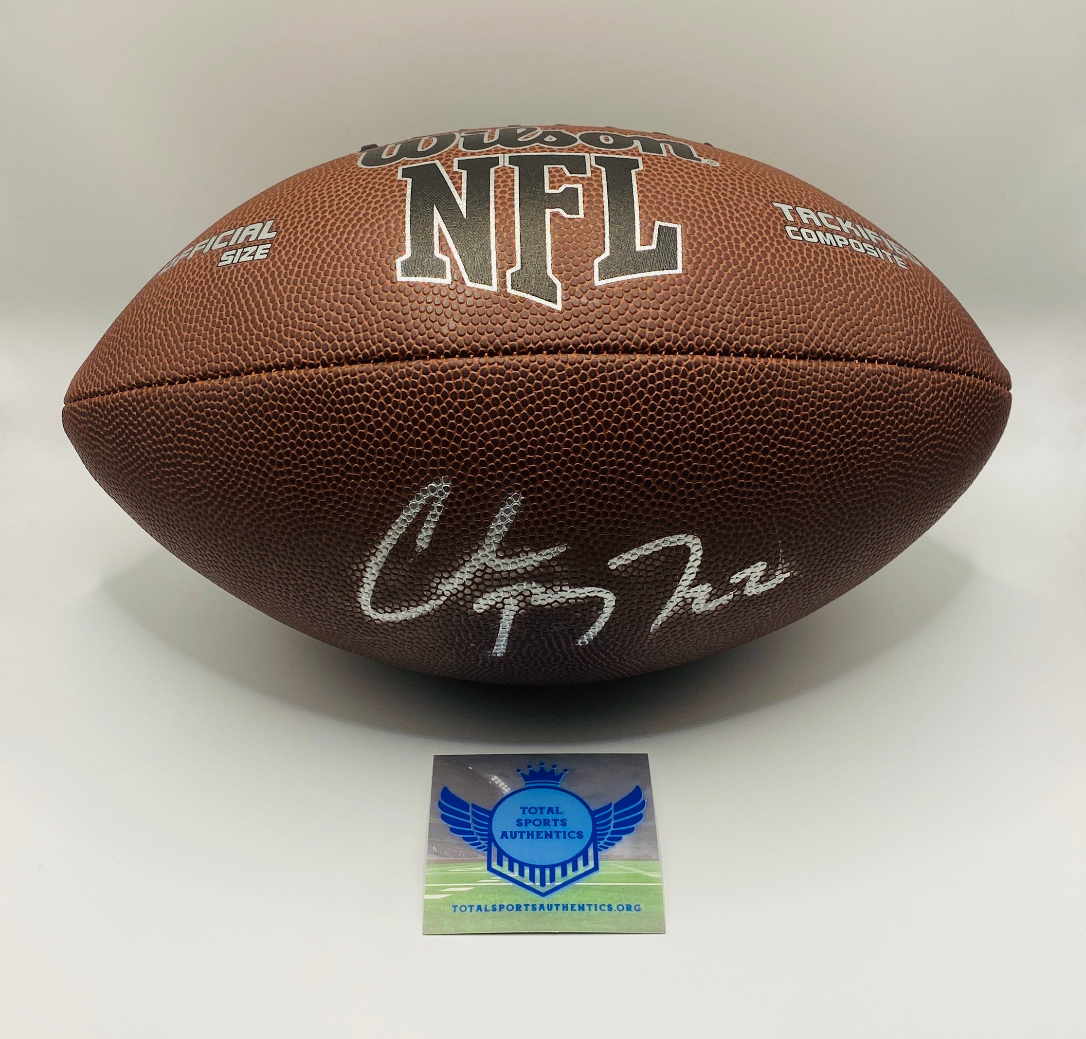Christian McCaffrey Signed Football With COA (3201025) (49ers)