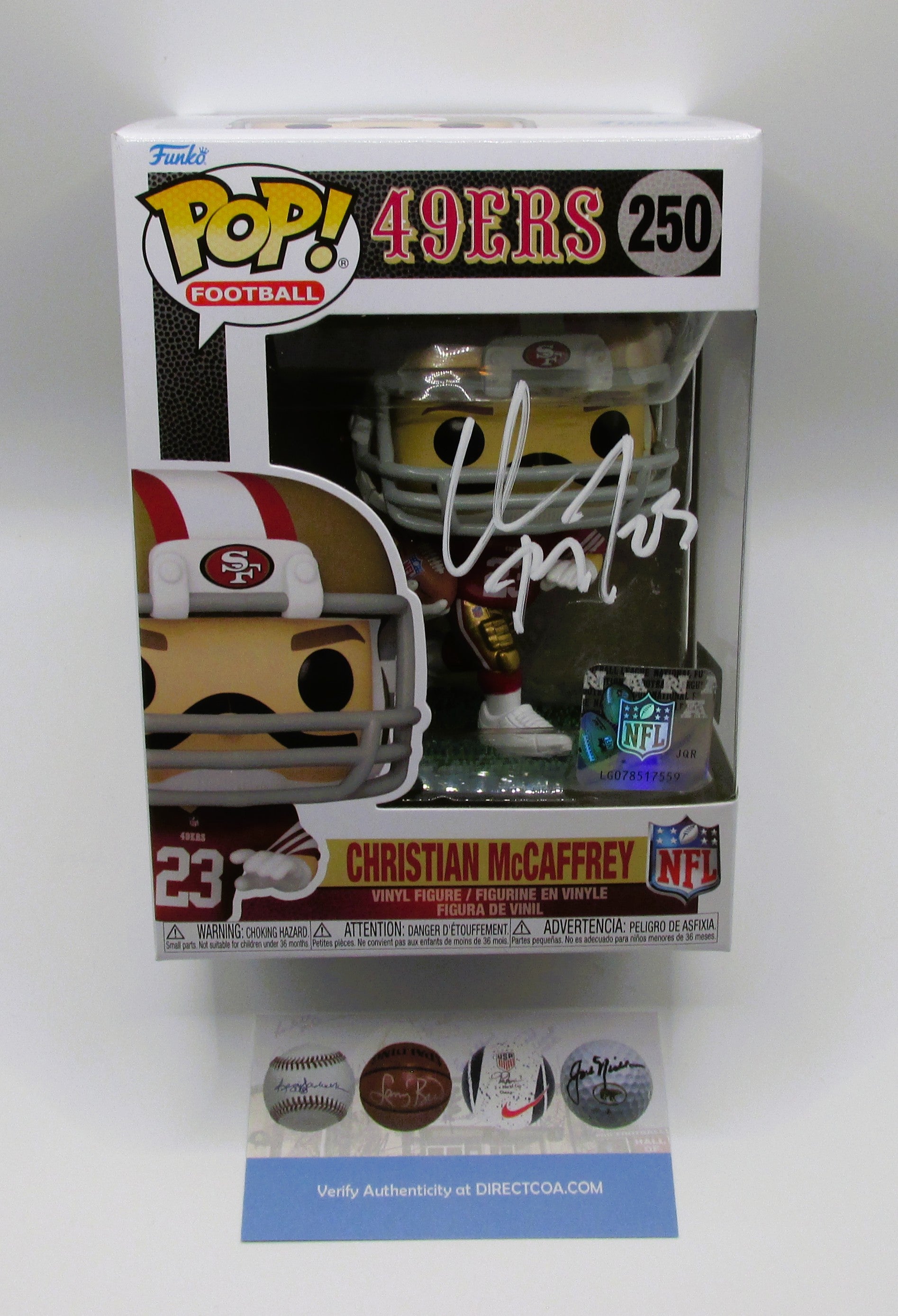 Christian McCaffrey Signed Funko In Case With COA (2371517) (49ers)