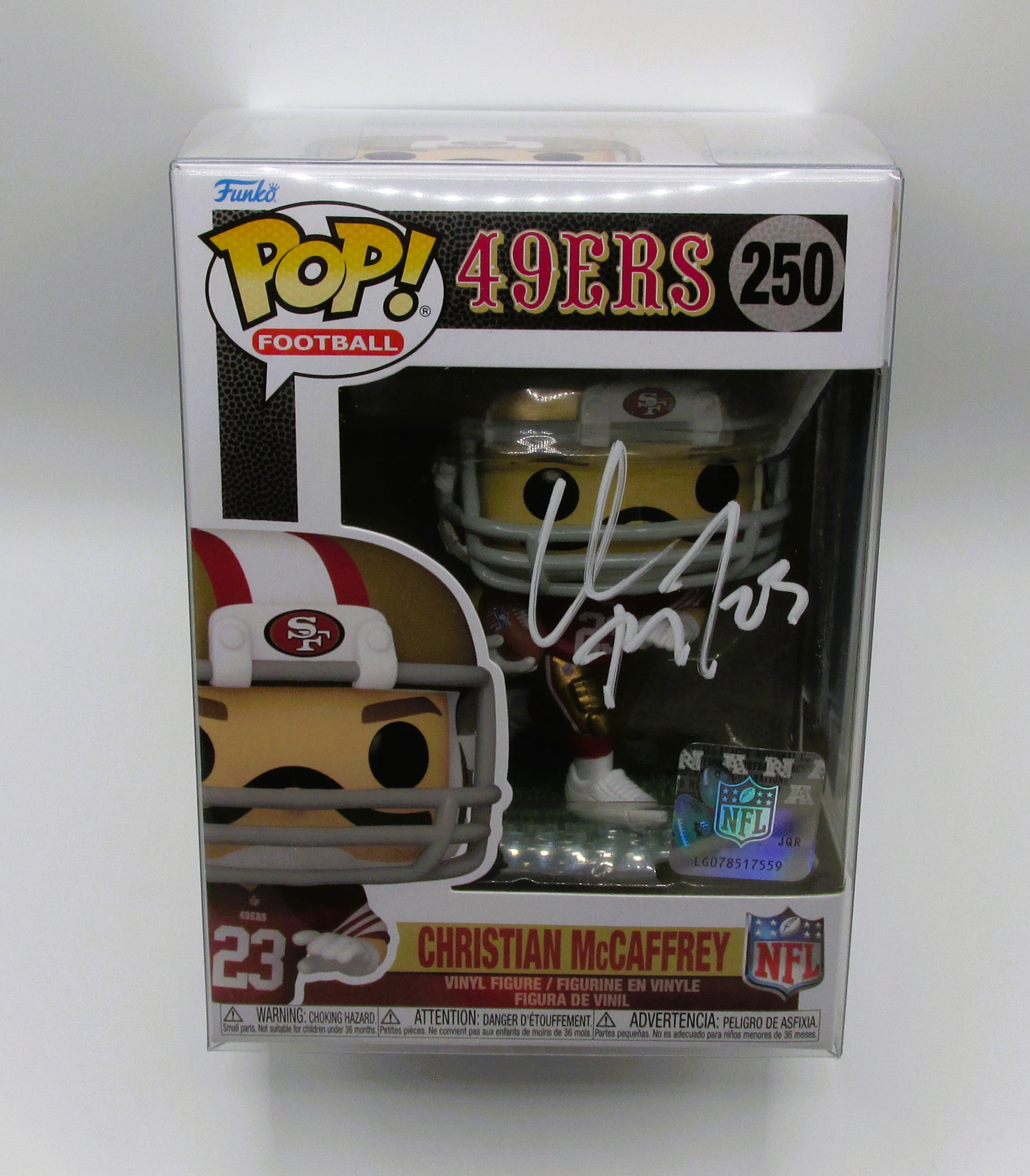 Christian McCaffrey Signed Funko In Case With COA (2371517) (49ers)