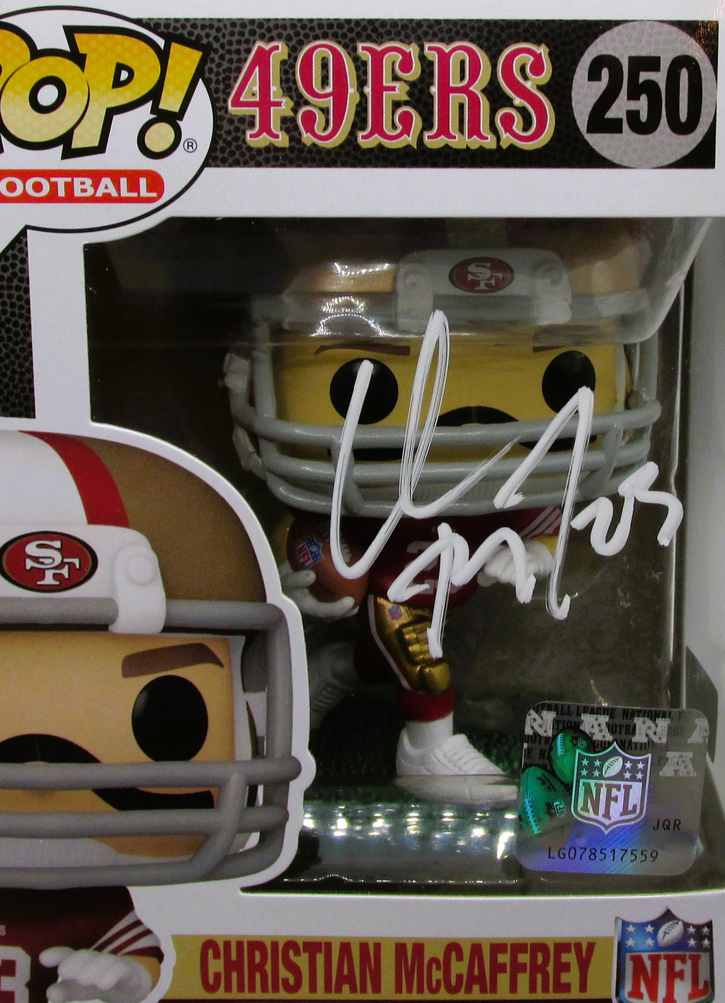 Christian McCaffrey Signed Funko In Case With COA (2371517) (49ers)
