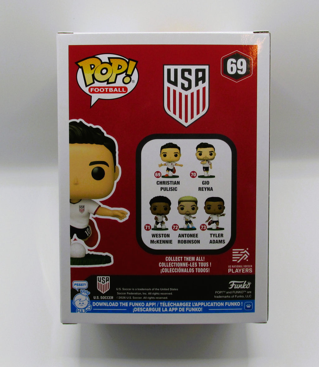 Christian Pulisic Signed Funko In Case With COA (PC483396) (Team USA)