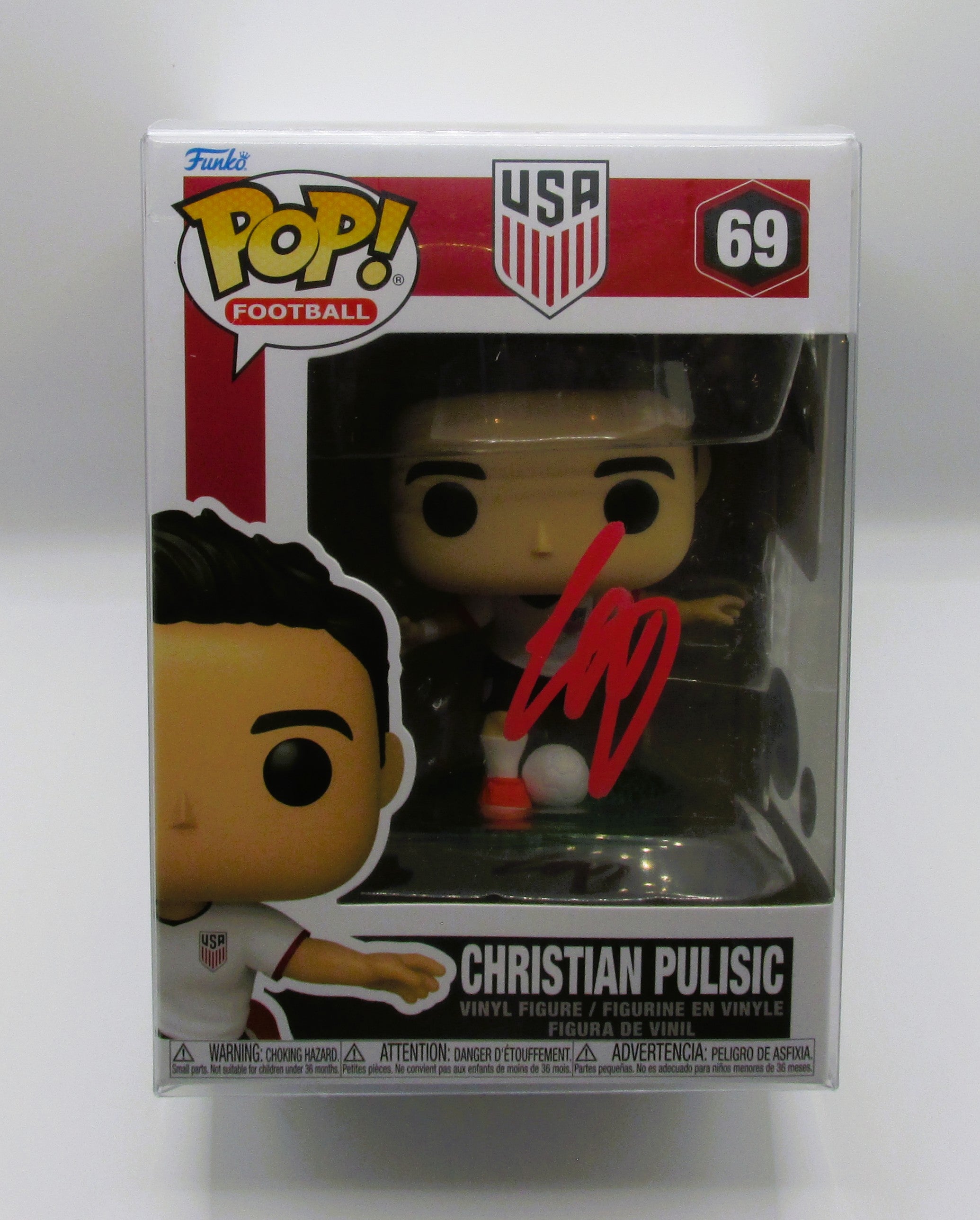 Christian Pulisic Signed Funko In Case With COA (PC483396) (Team USA)