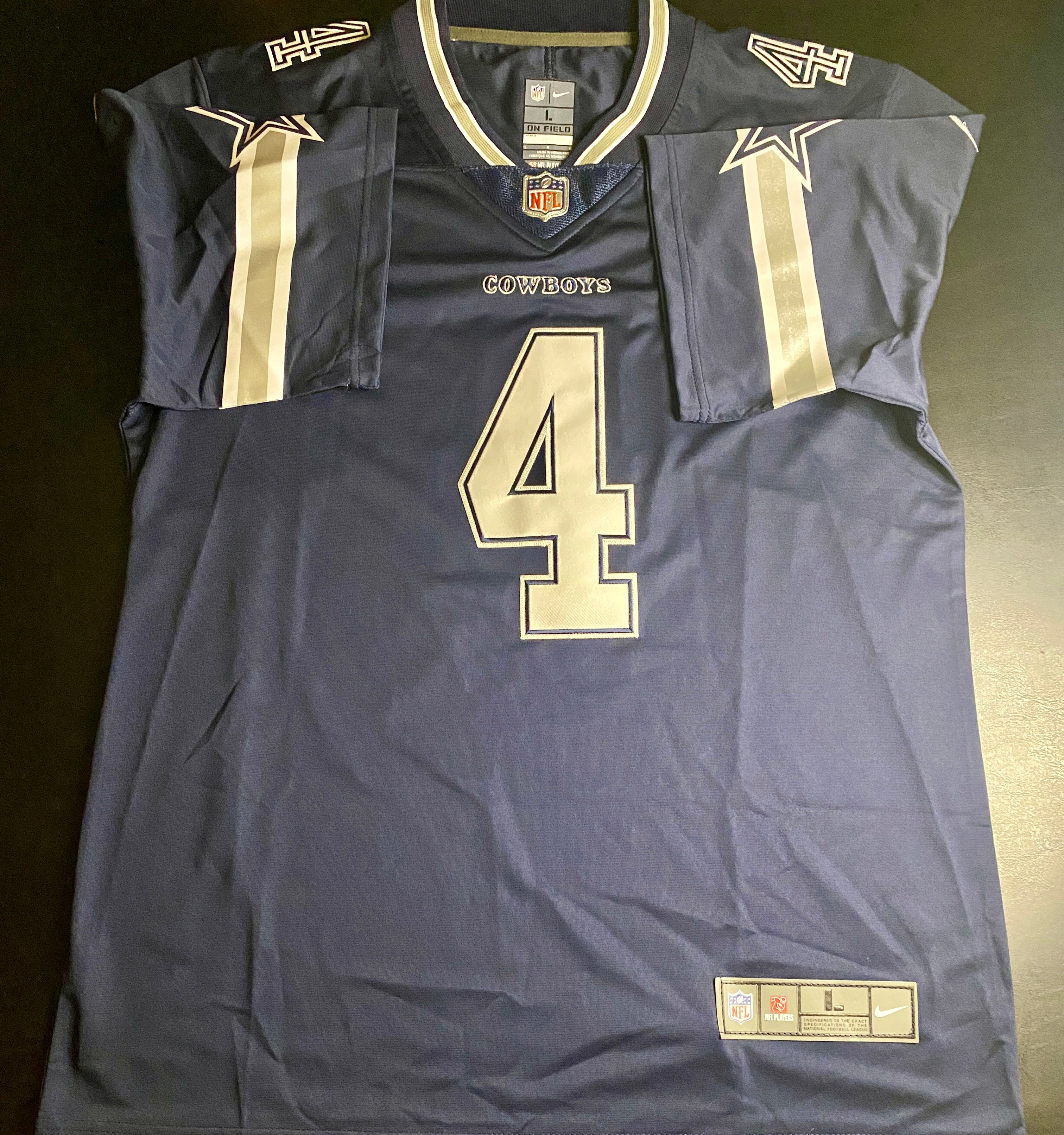 Dak Prescott Signed Jersey With COA (12475) (Cowboys)