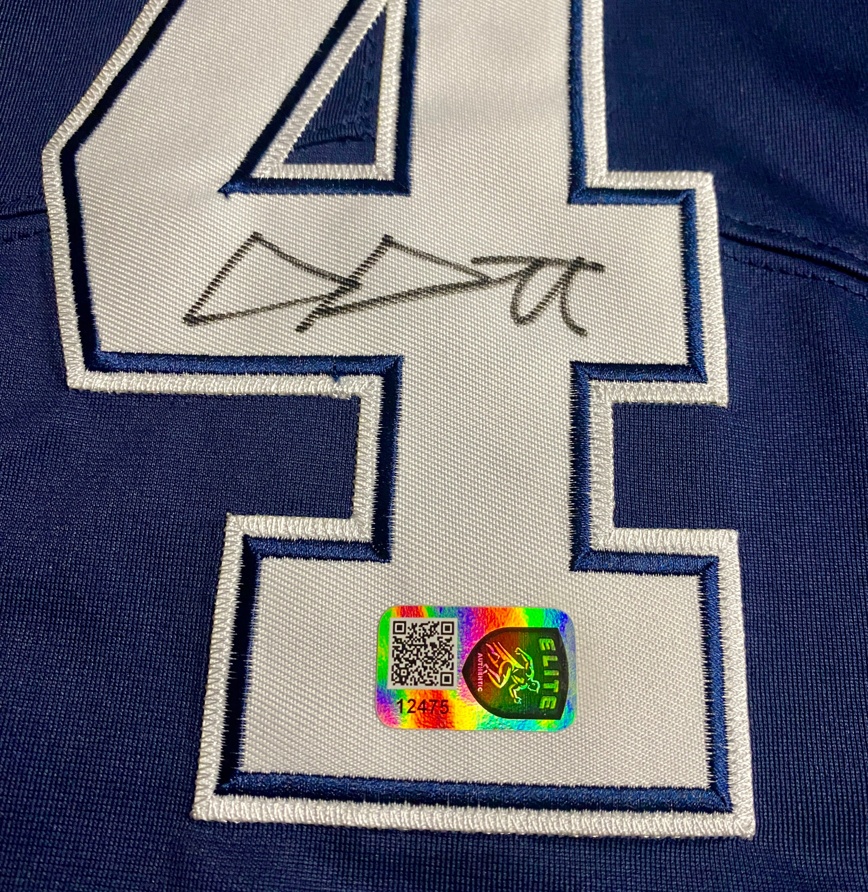 Dak Prescott Signed Jersey With COA (12475) (Cowboys)