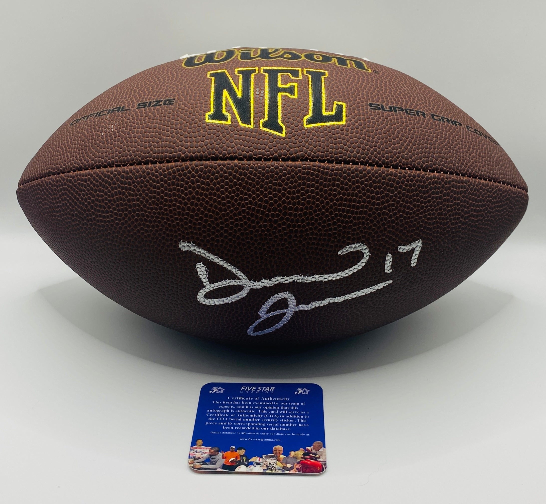 Daniel Jones Signed Football With COA (461423) (Colts)