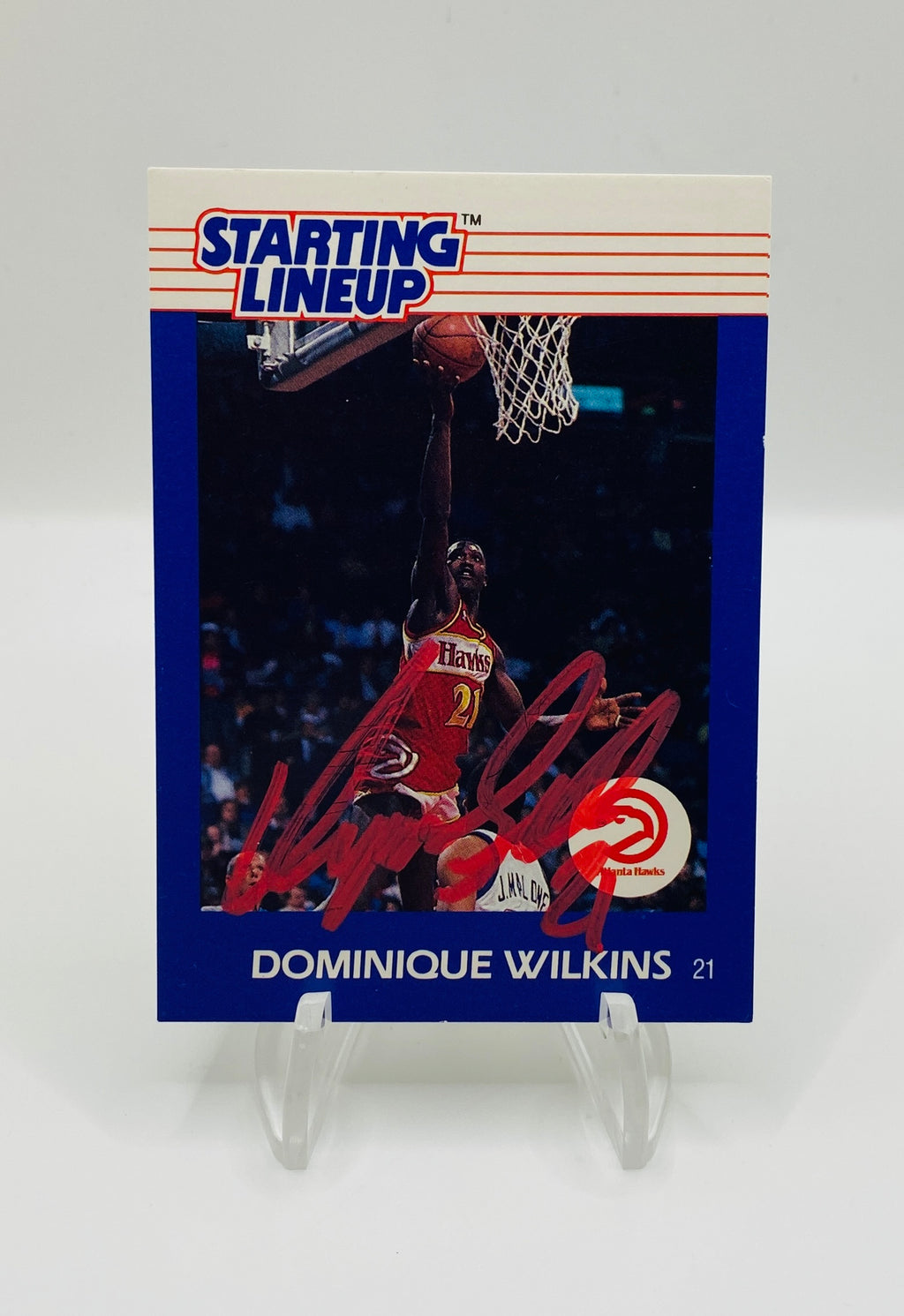 Dominique Wilkins Signed Card With COA (3002762) (Hawks)