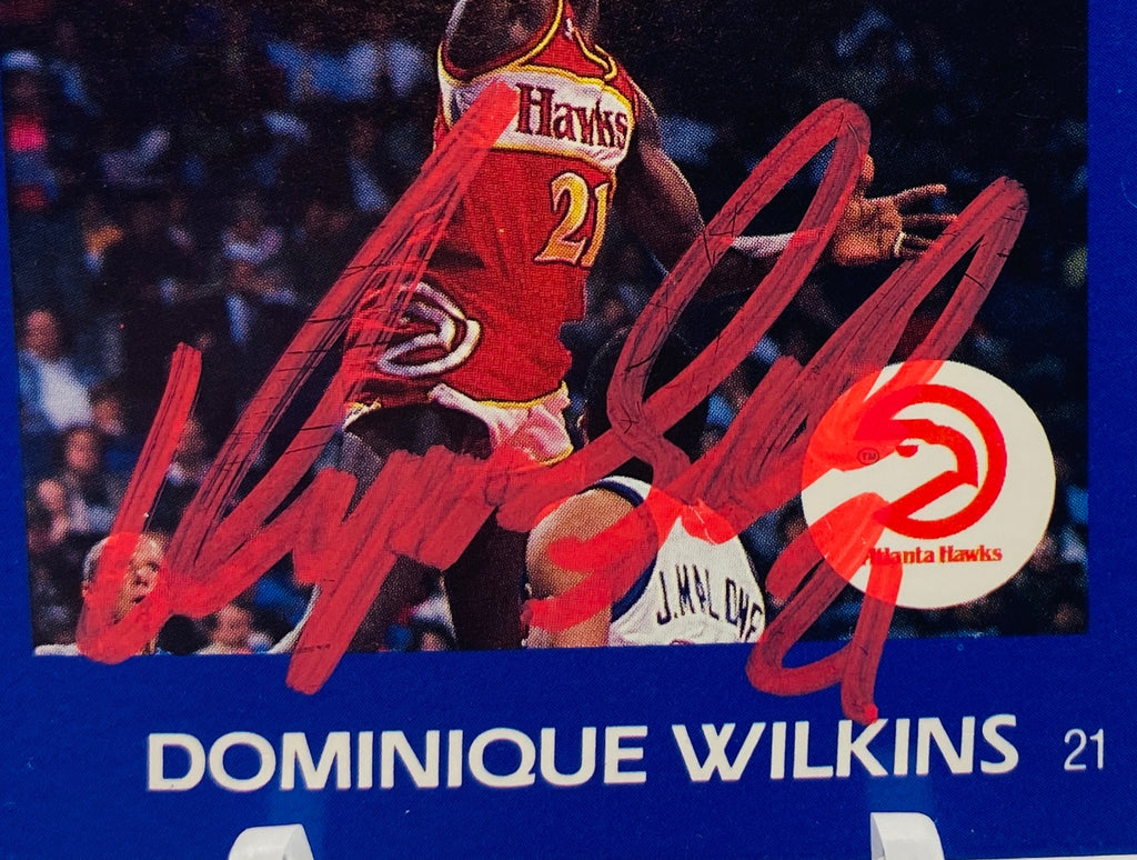 Dominique Wilkins Signed Card With COA (3002762) (Hawks)