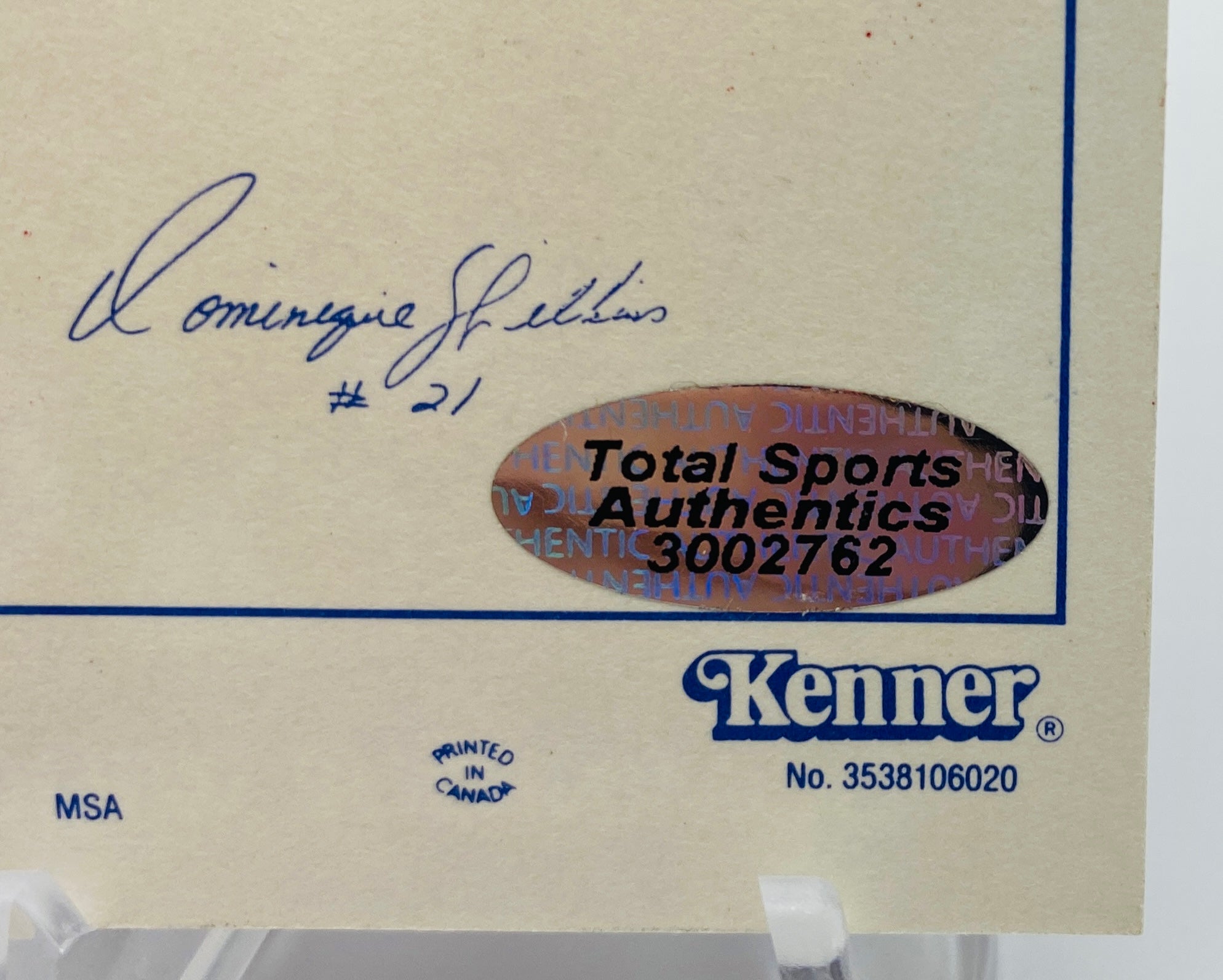Dominique Wilkins Signed Card With COA (3002762) (Hawks)