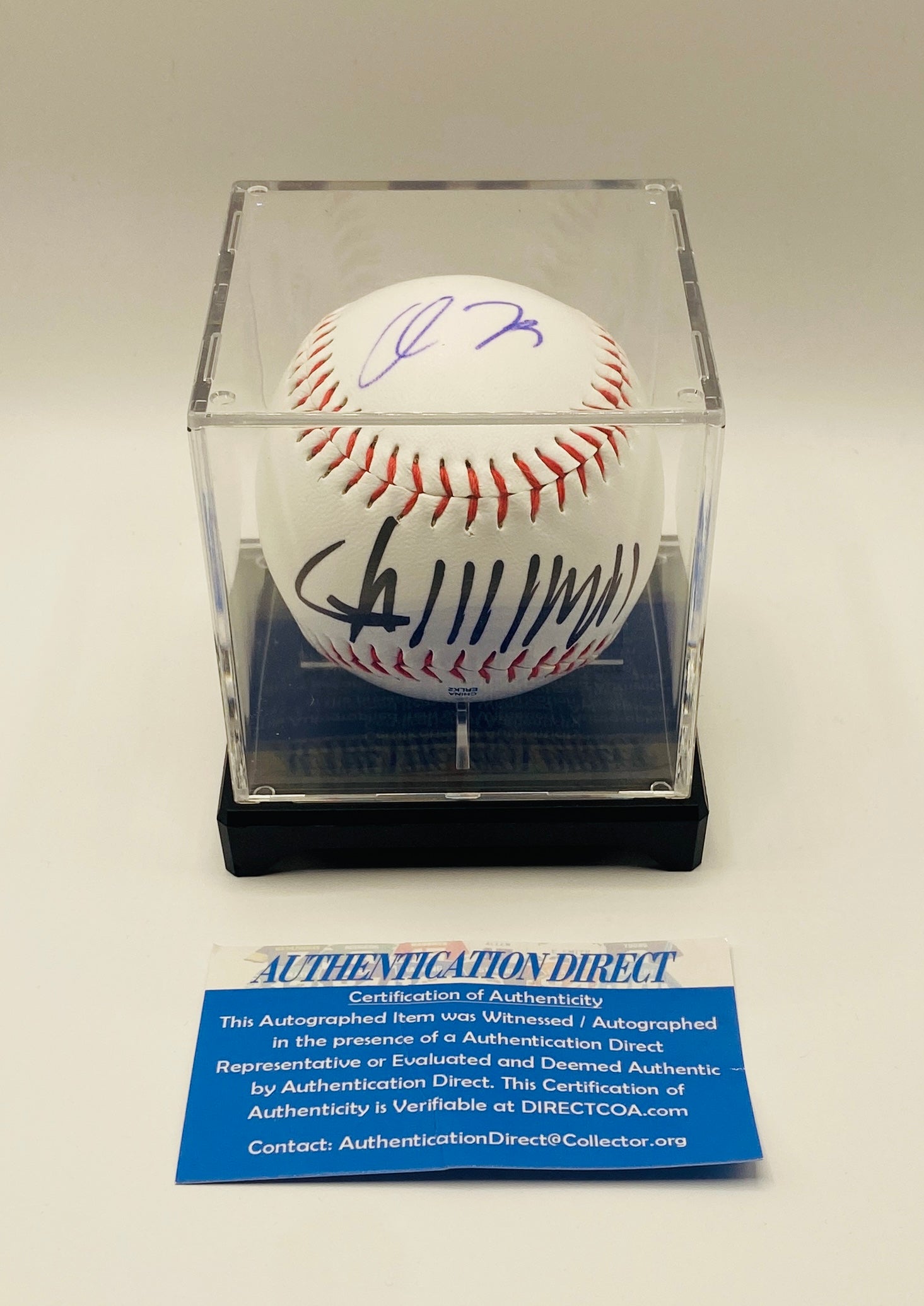 Donald Trump And Charlie Kirk Signed Baseball In Case With COA (2372724) (Political)