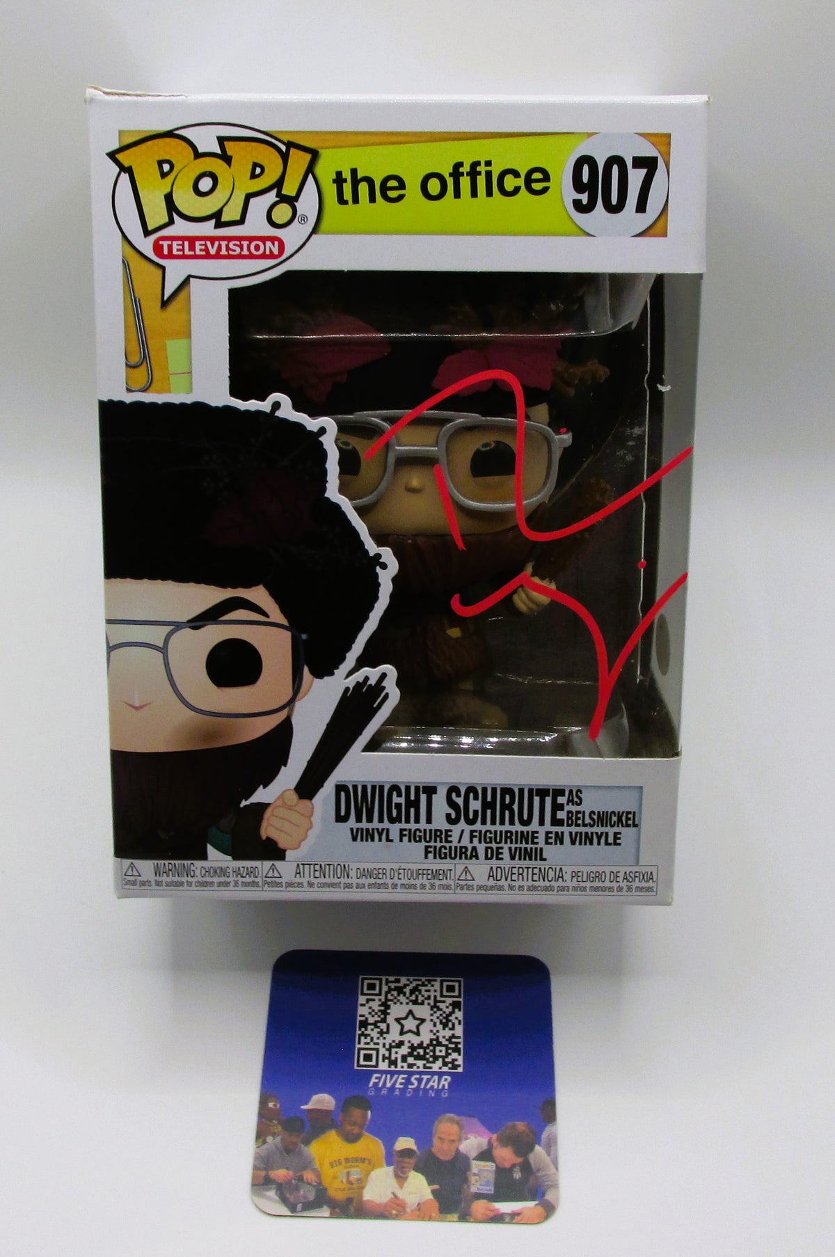 Dwight Schrute (Rainn Wilson) Signed Funko In Case With COA (495742) (The Office)