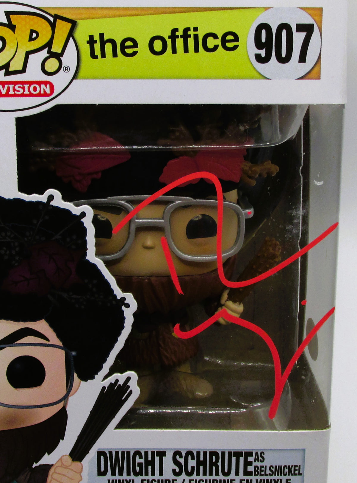 Dwight Schrute (Rainn Wilson) Signed Funko In Case With COA (495742) (The Office)