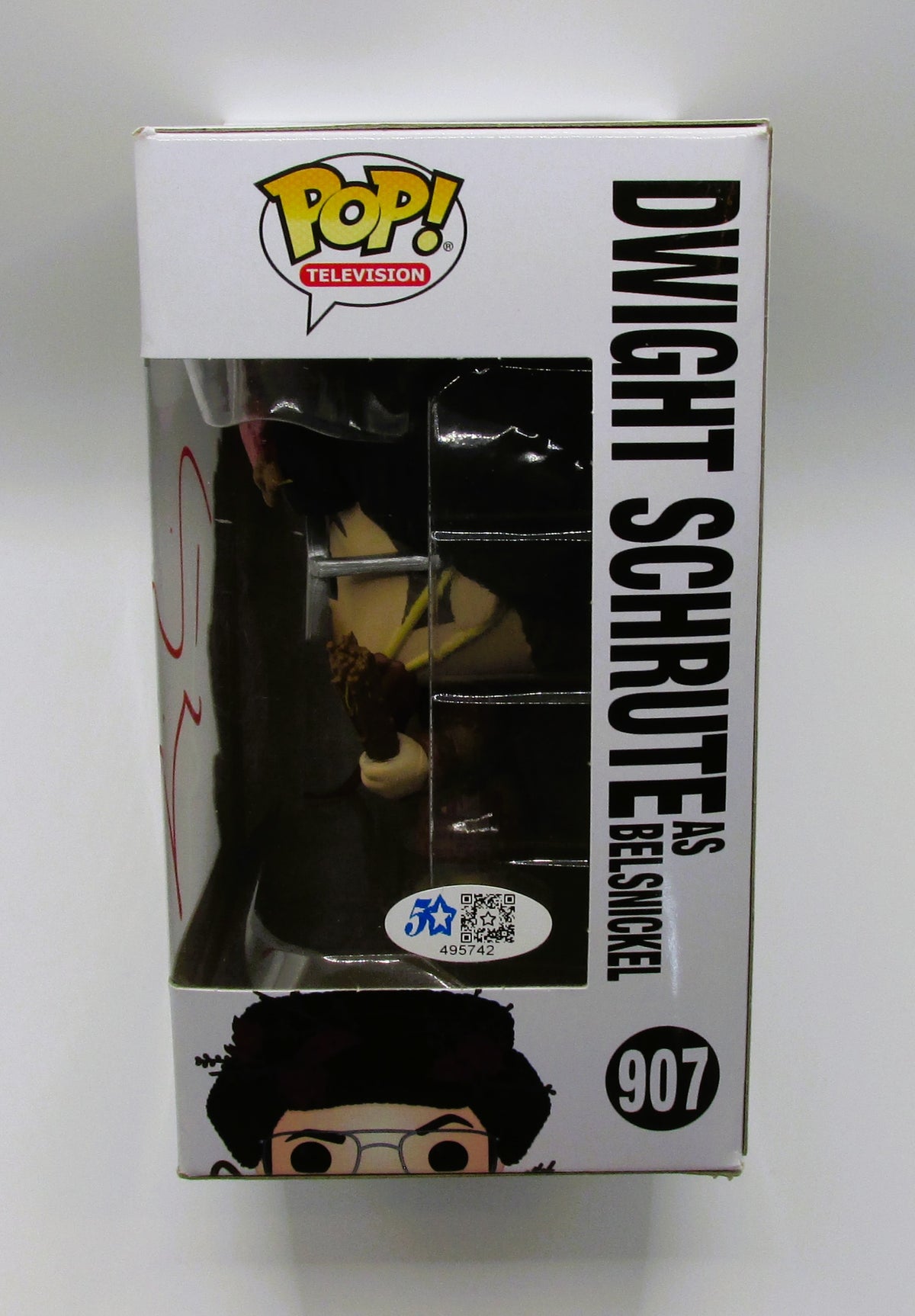 Dwight Schrute (Rainn Wilson) Signed Funko In Case With COA (495742) (The Office)