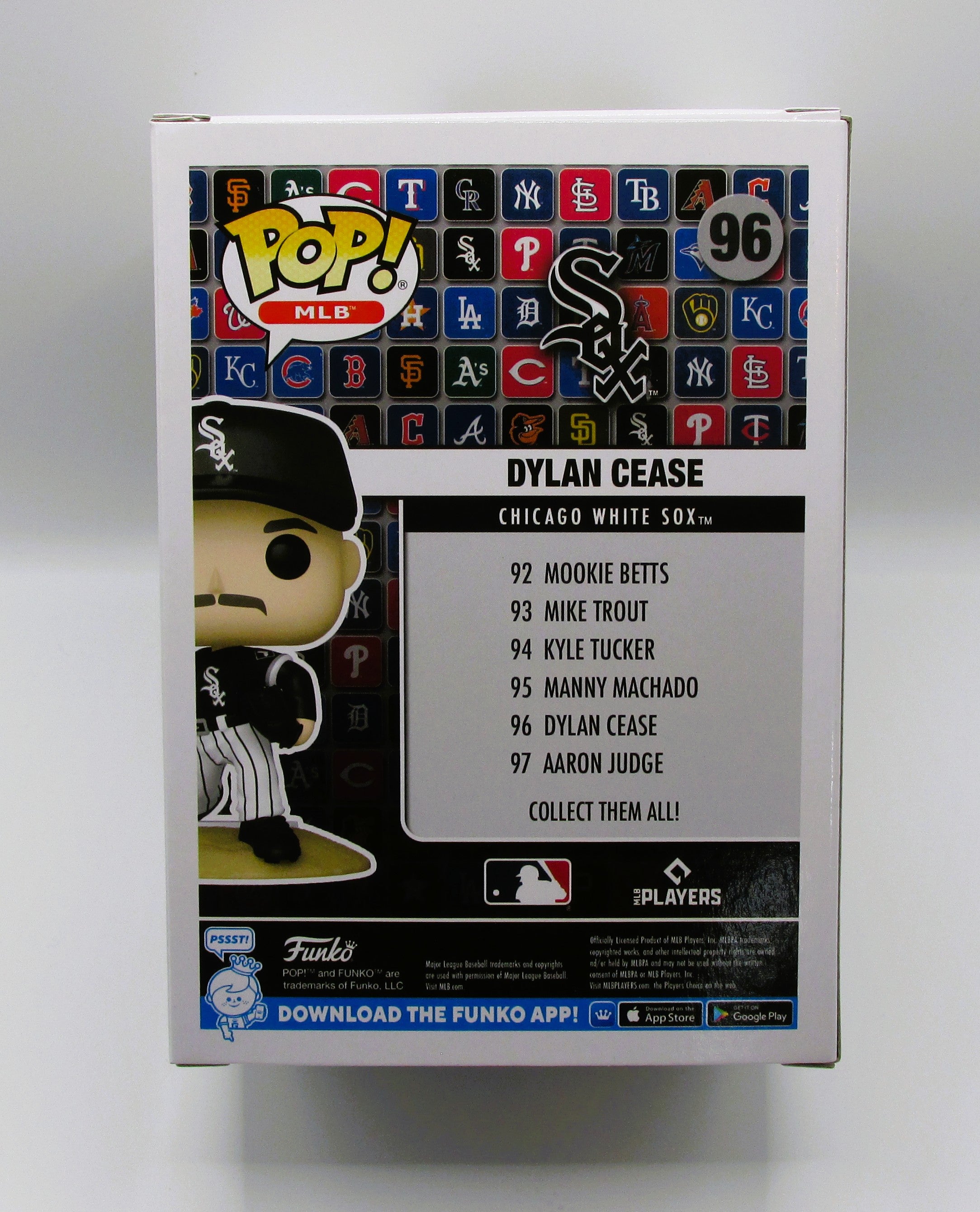 Dylan Cease Signed Funko In Case With COA (A52196) (White Sox)