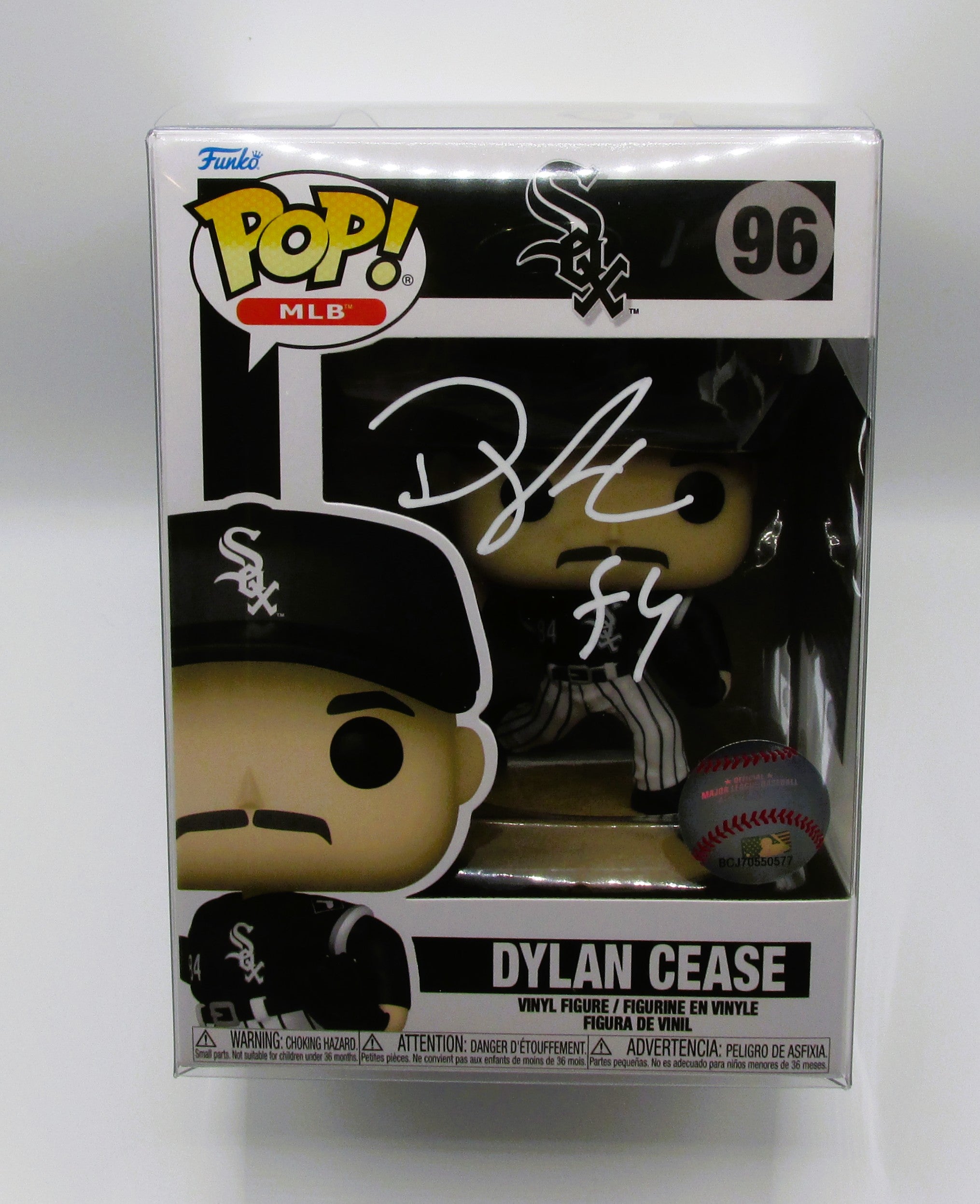 Dylan Cease Signed Funko In Case With COA (A52196) (White Sox)