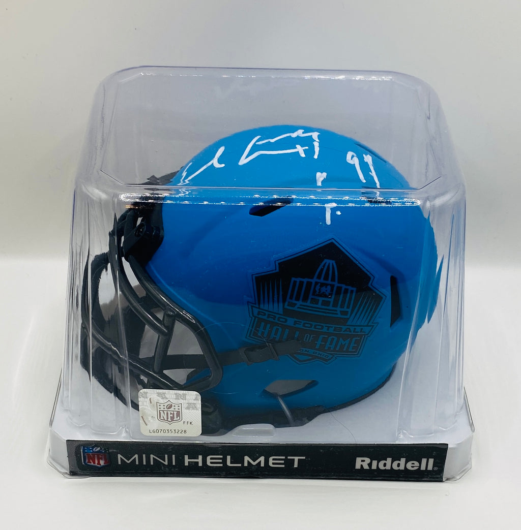 Earl Campbell And Robert Brazil Signed Mini Helmet With COA (9536) (Oilers)